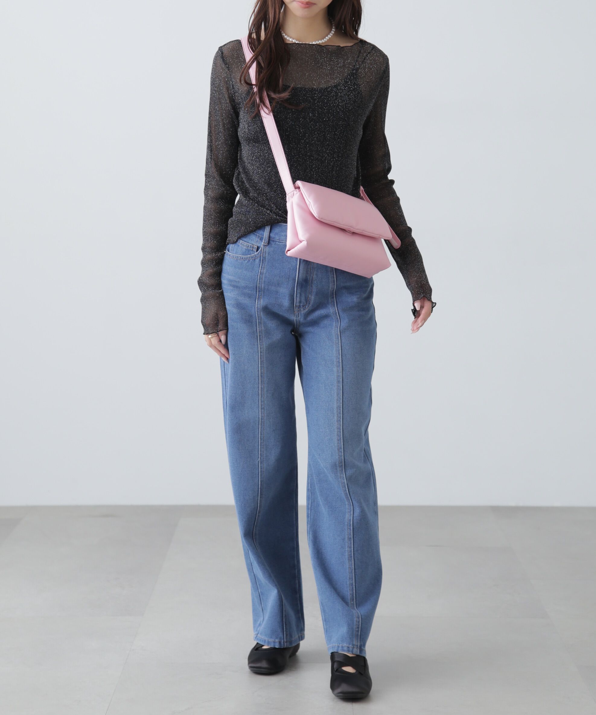  「ラメシアーボートネックカットソー」|Tシャツ・カットソー|