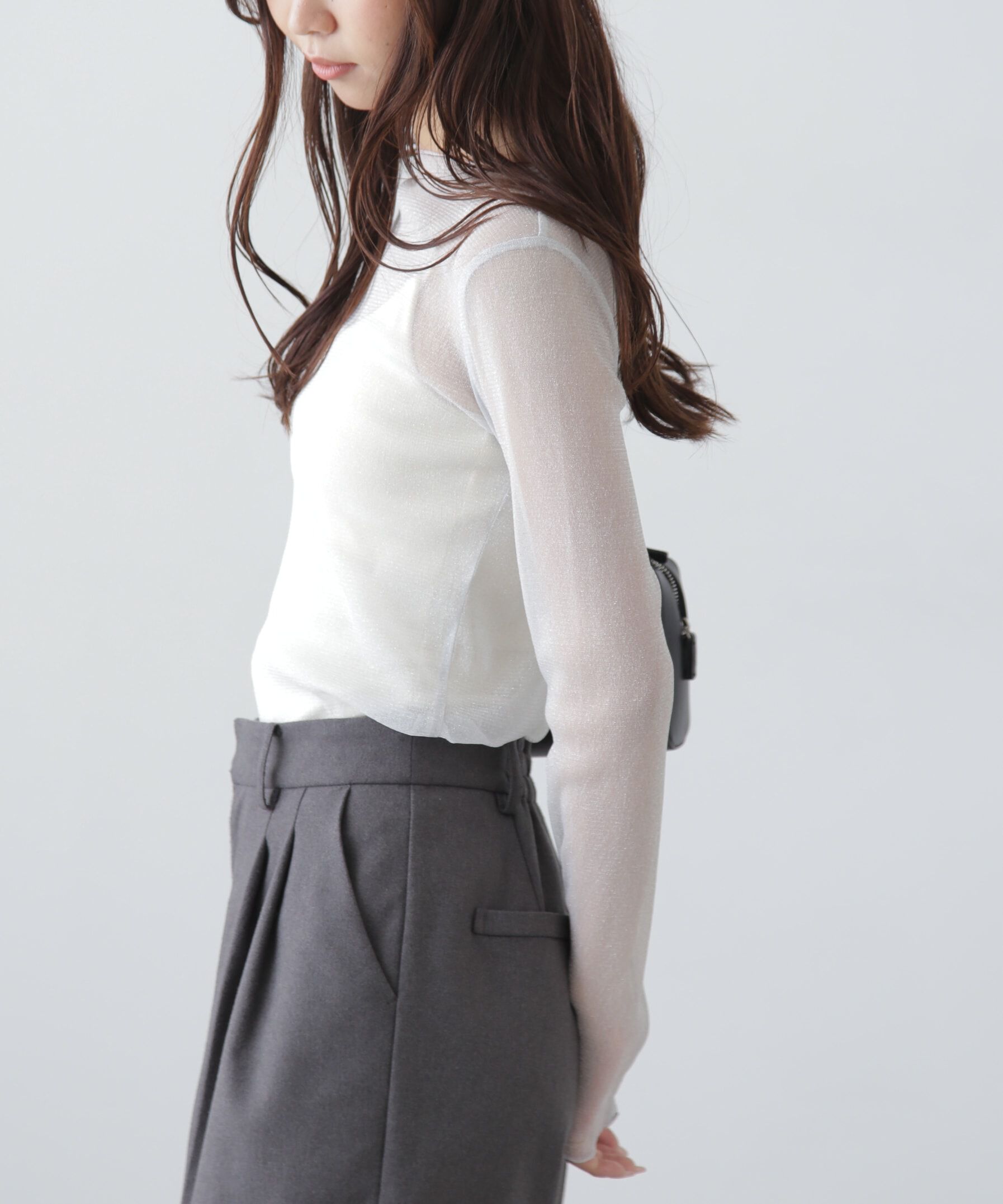  「ラメシアーボートネックカットソー」|Tシャツ・カットソー|