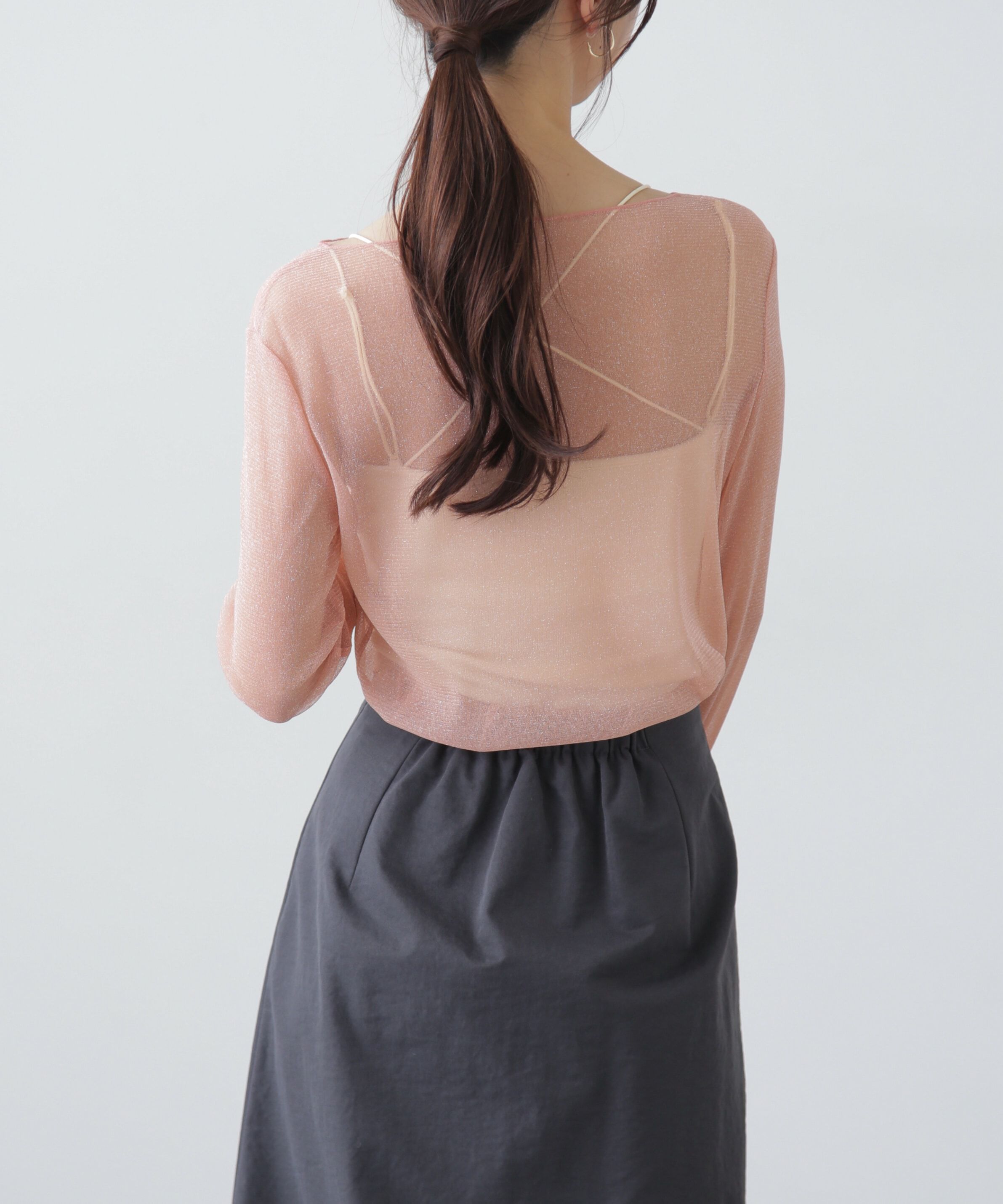  「ラメシアーボートネックカットソー」|Tシャツ・カットソー|