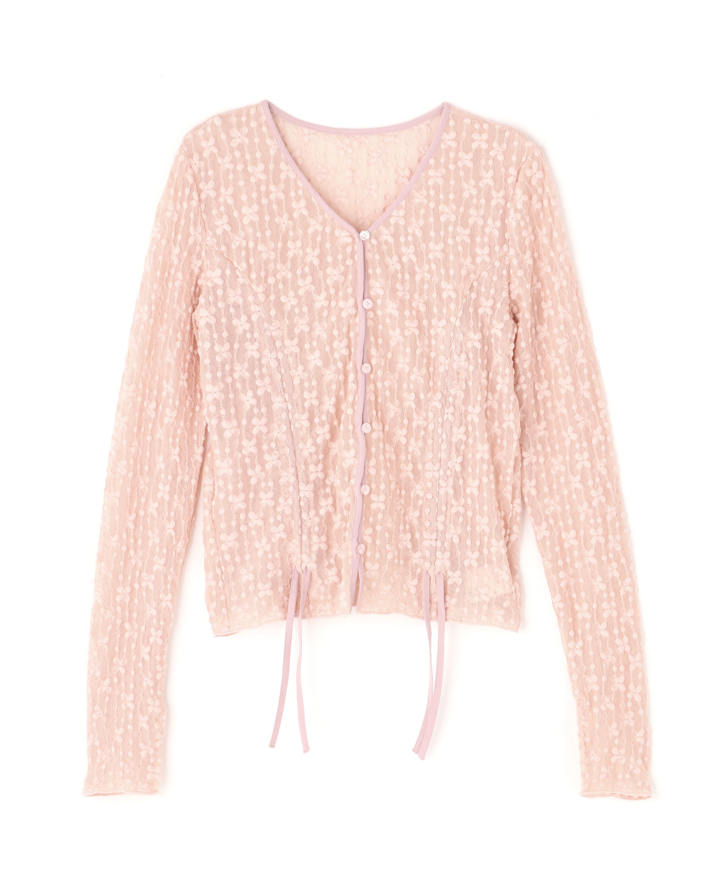  「シアーレースドロストカーディガン」|Tシャツ・カットソー|