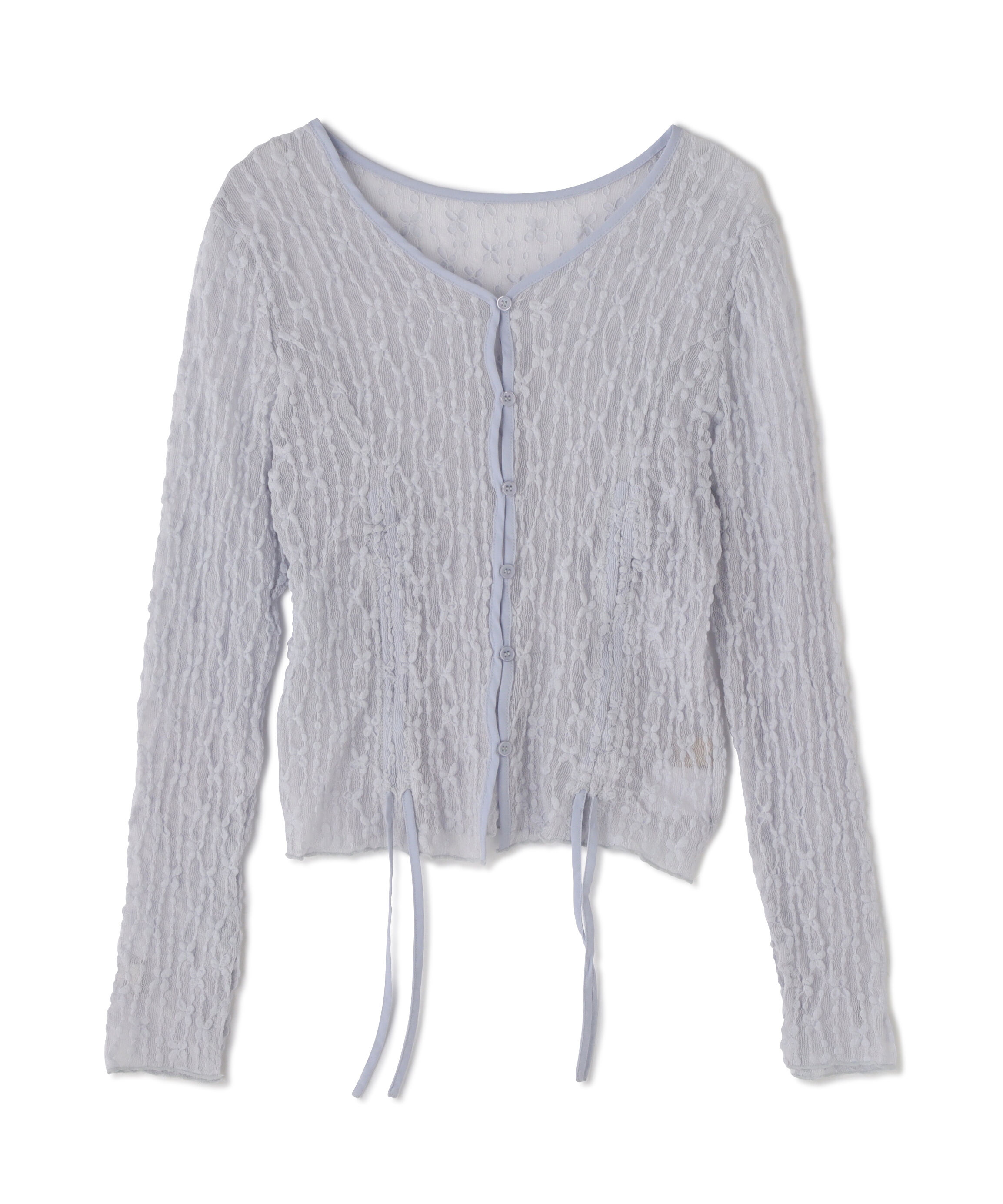  「シアーレースドロストカーディガン」|Tシャツ・カットソー|