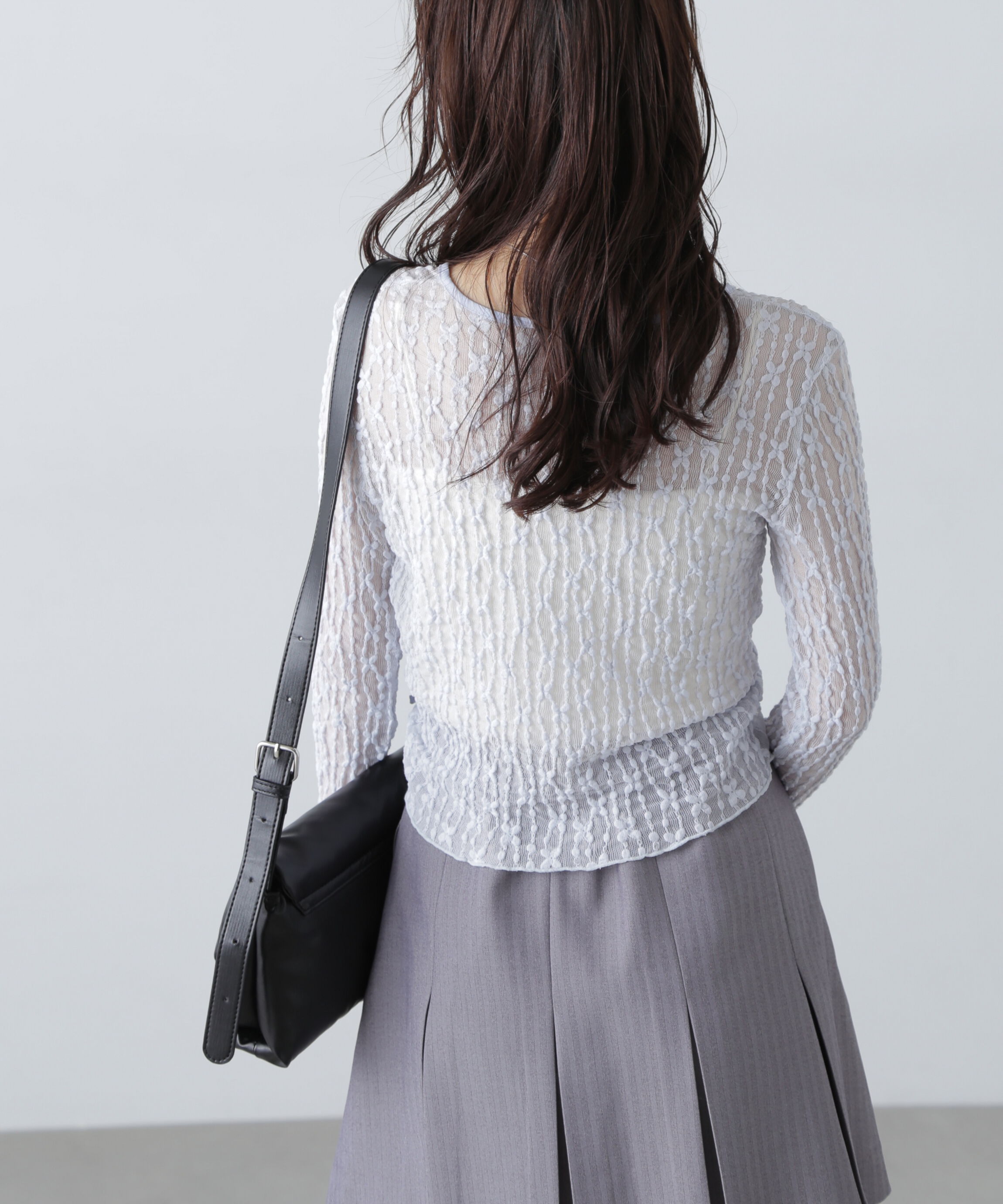  「シアーレースドロストカーディガン」|Tシャツ・カットソー|