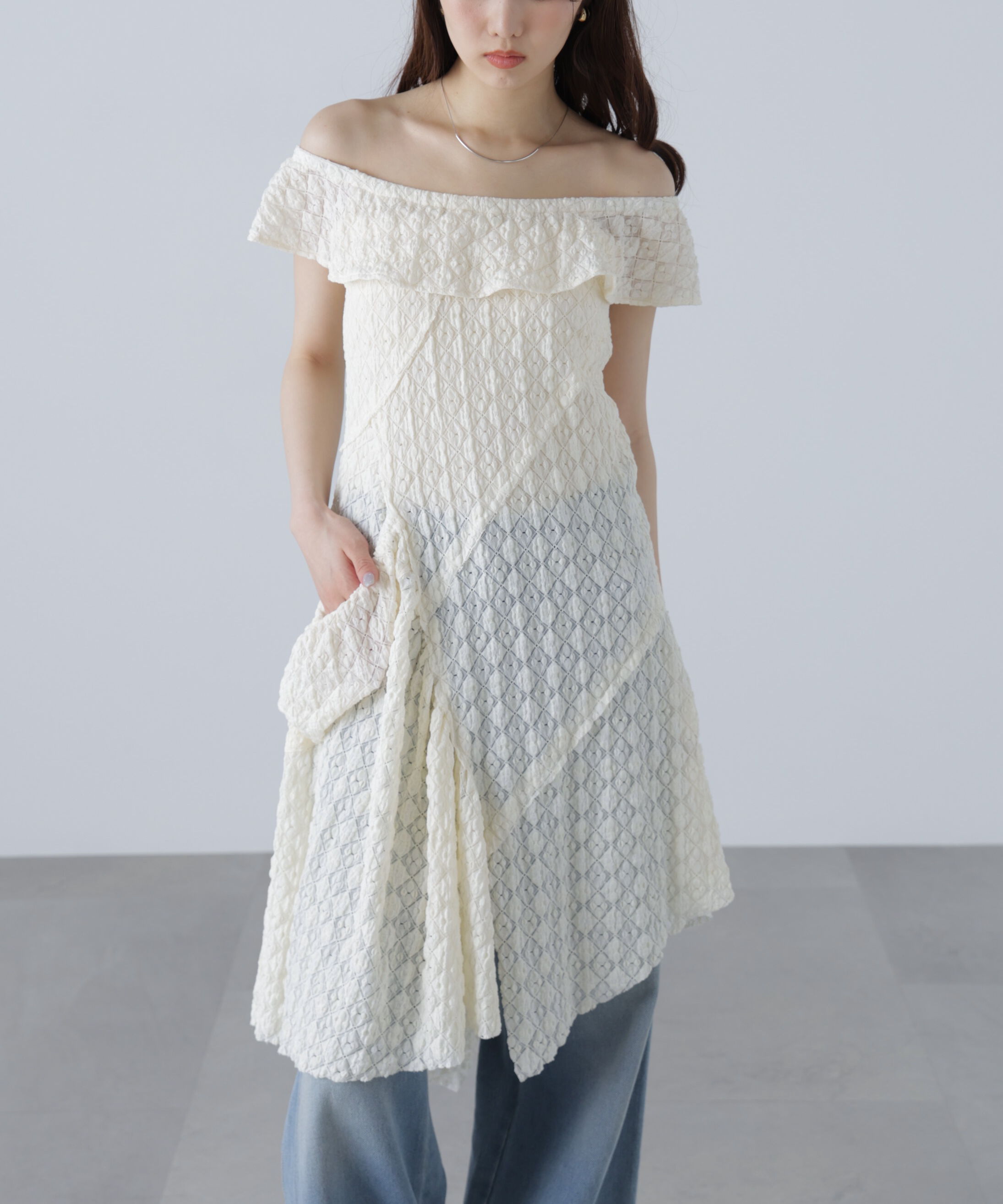  「イレヘムオフショルミニワンピース」|ワンピース|