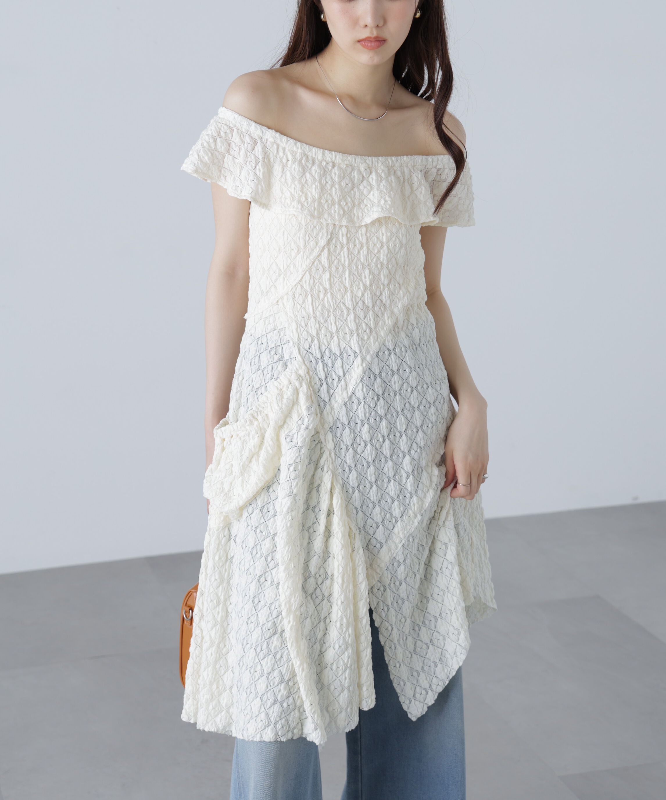  「イレヘムオフショルミニワンピース」|ワンピース|