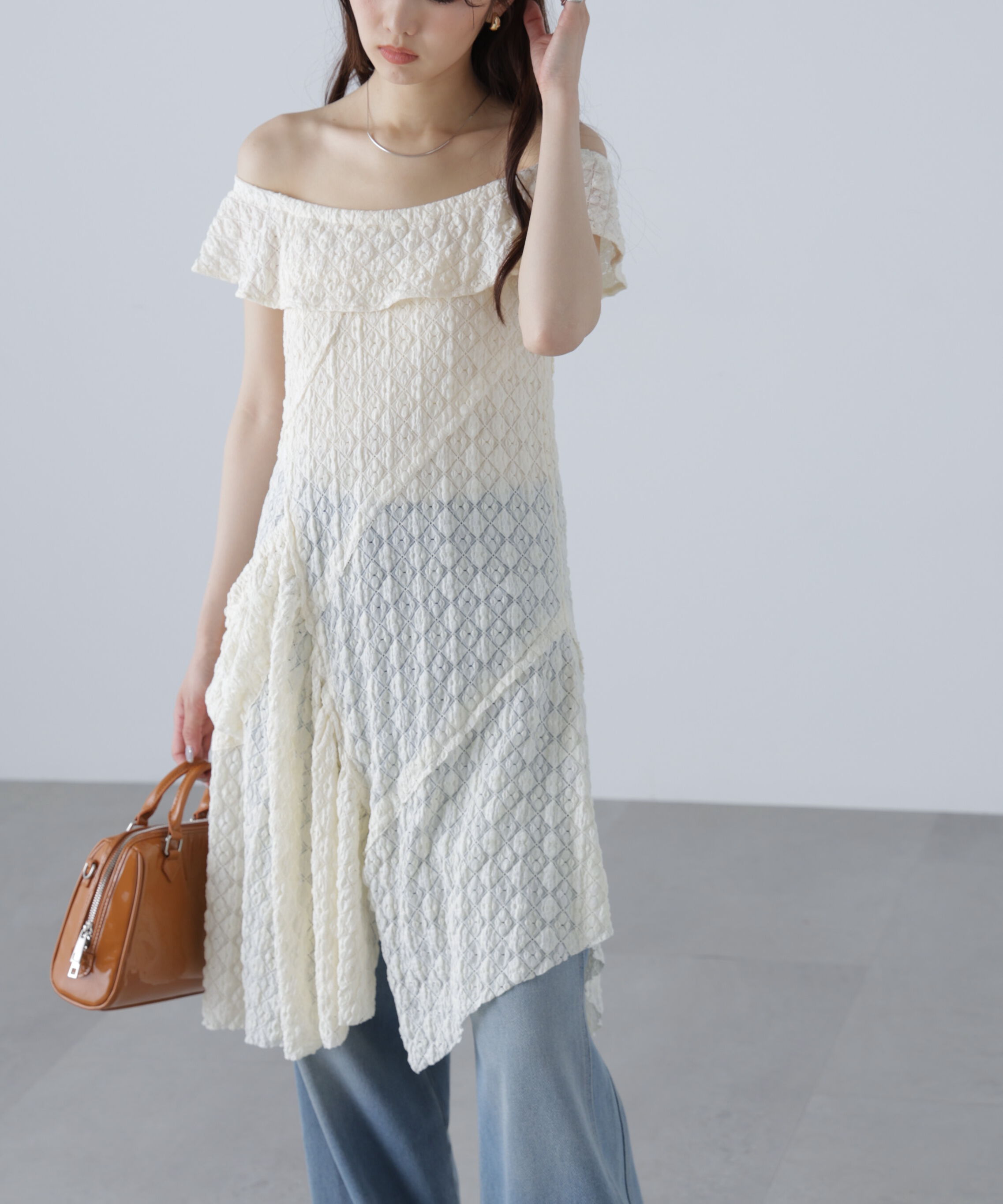  「イレヘムオフショルミニワンピース」|ワンピース|