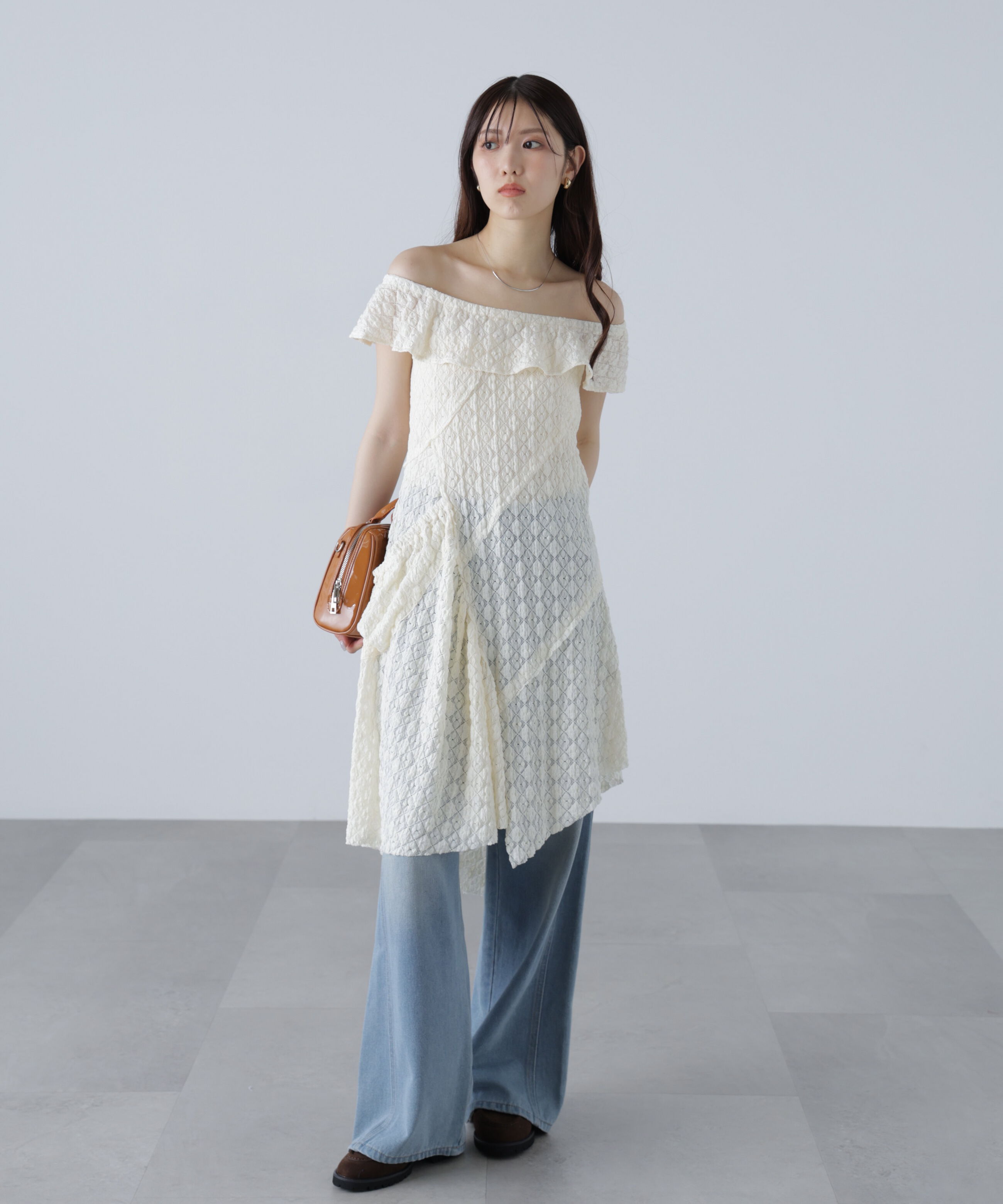  「イレヘムオフショルミニワンピース」|ワンピース|