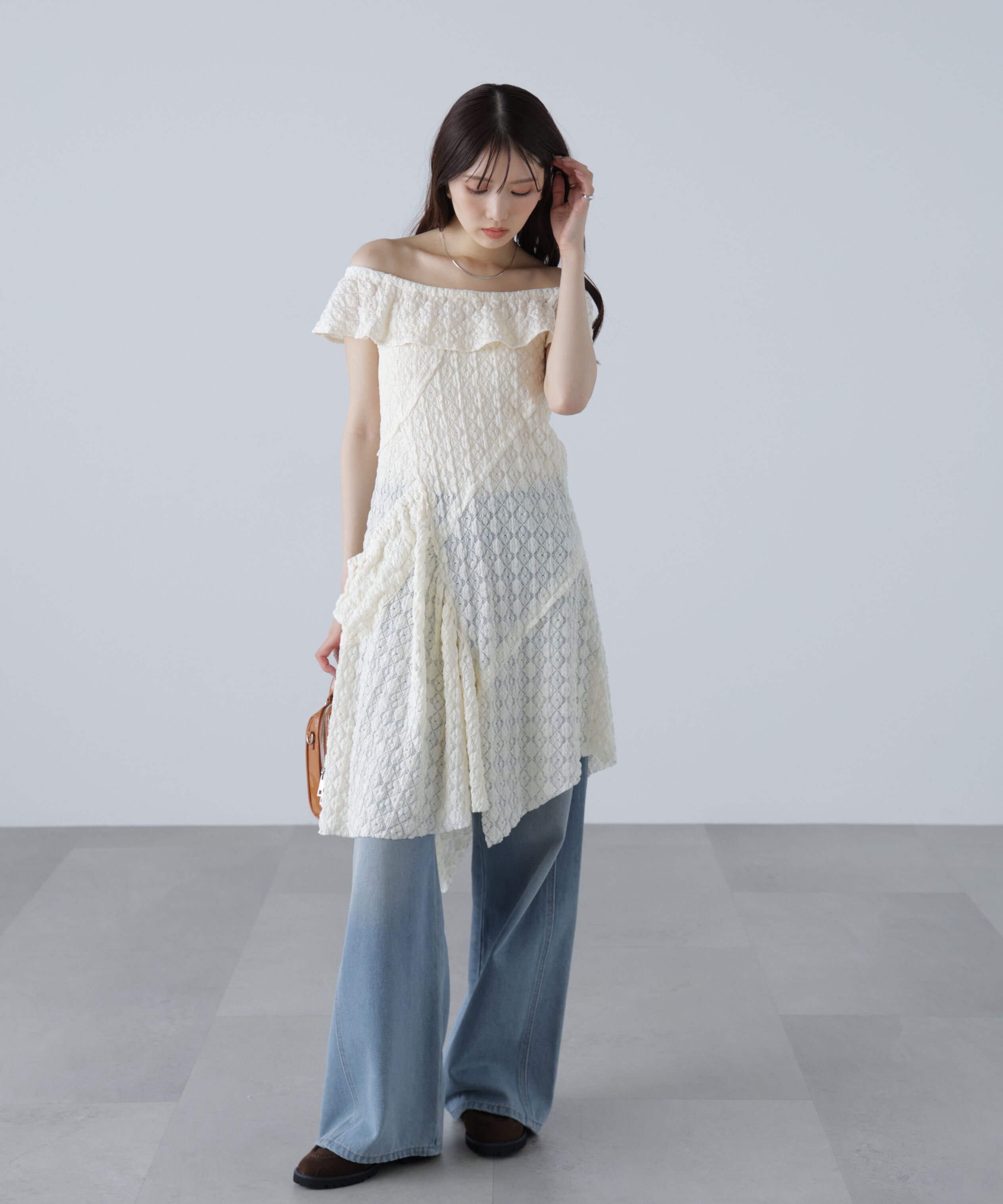  「イレヘムオフショルミニワンピース」|ワンピース|