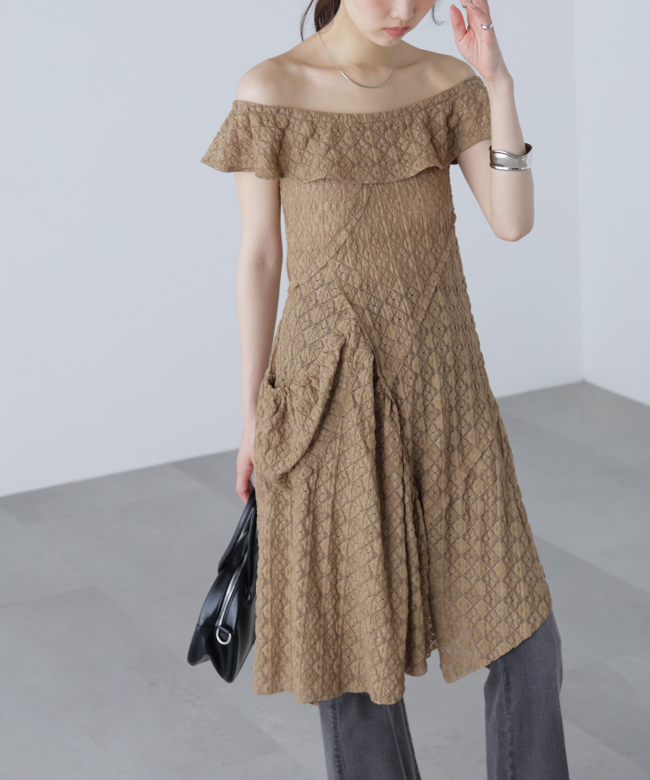  「イレヘムオフショルミニワンピース」|ワンピース|