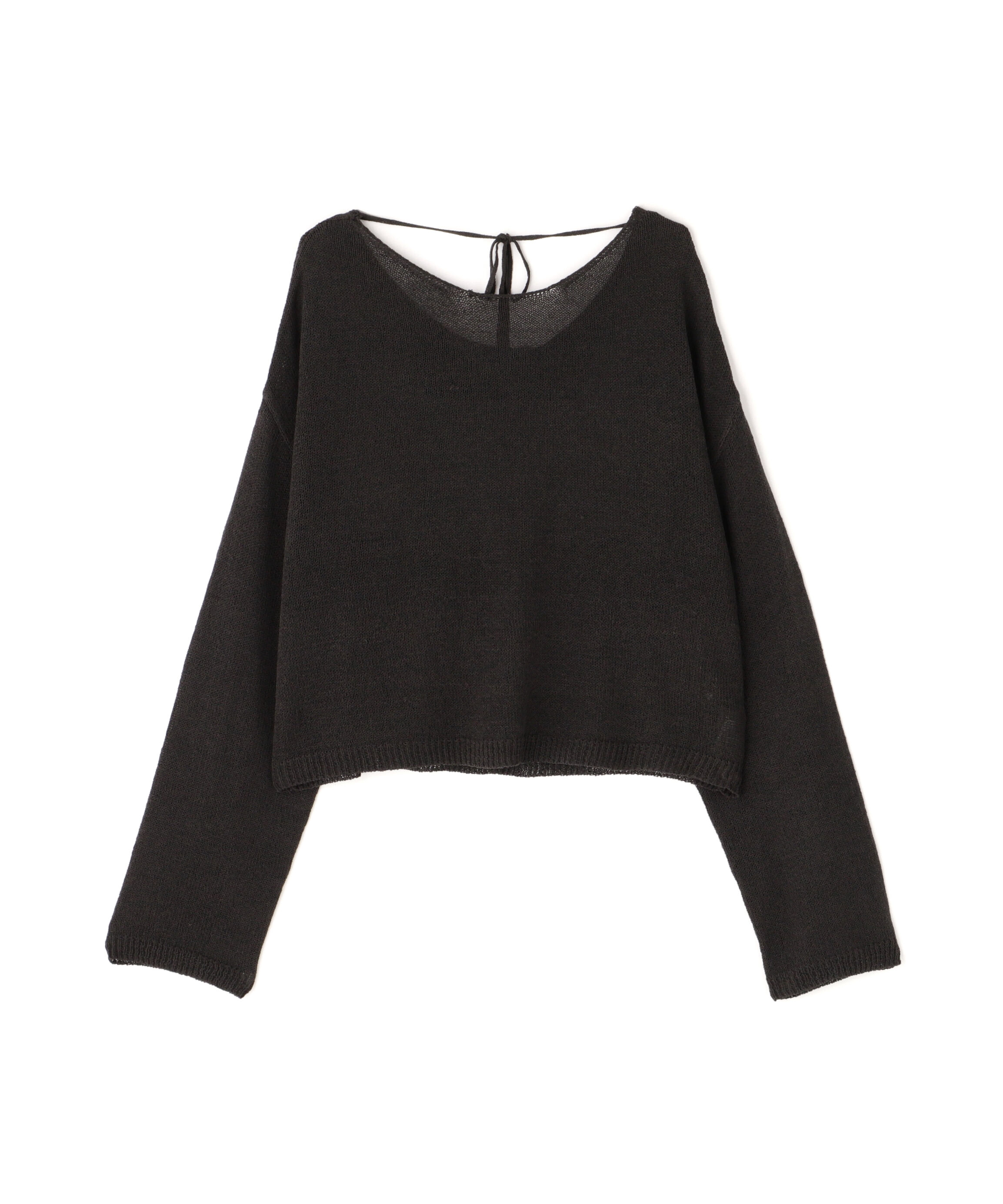  「透かしあみ天竺短丈ニット」|ニット・セーター|