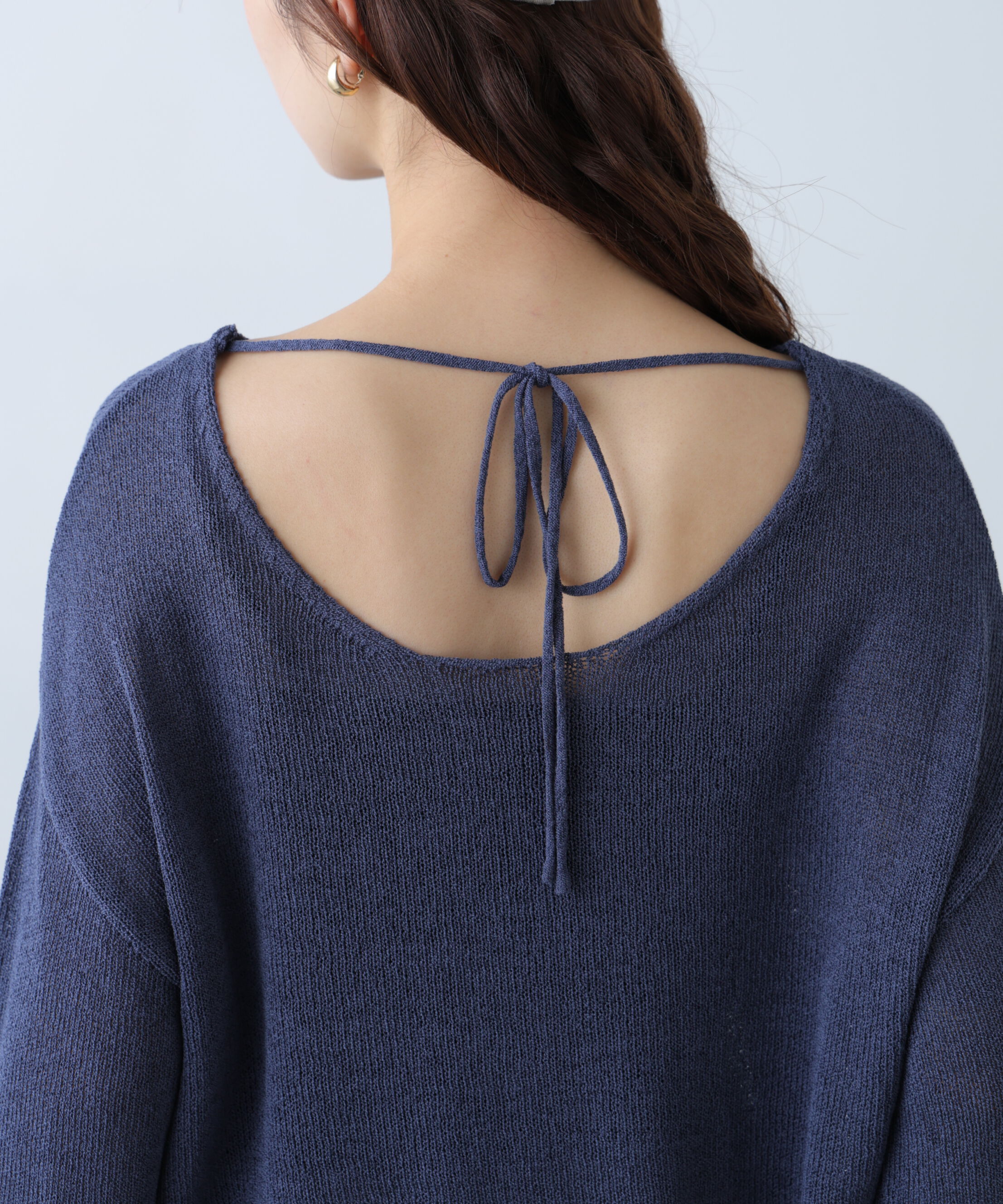  「透かしあみ天竺短丈ニット」|ニット・セーター|