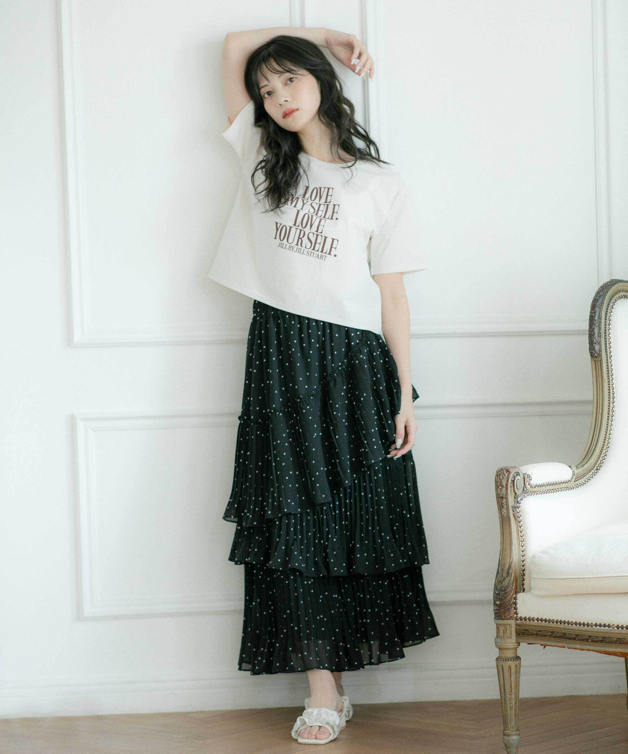  「アシメプリーツティアードスカート」|スカート|ブラックドッ 1