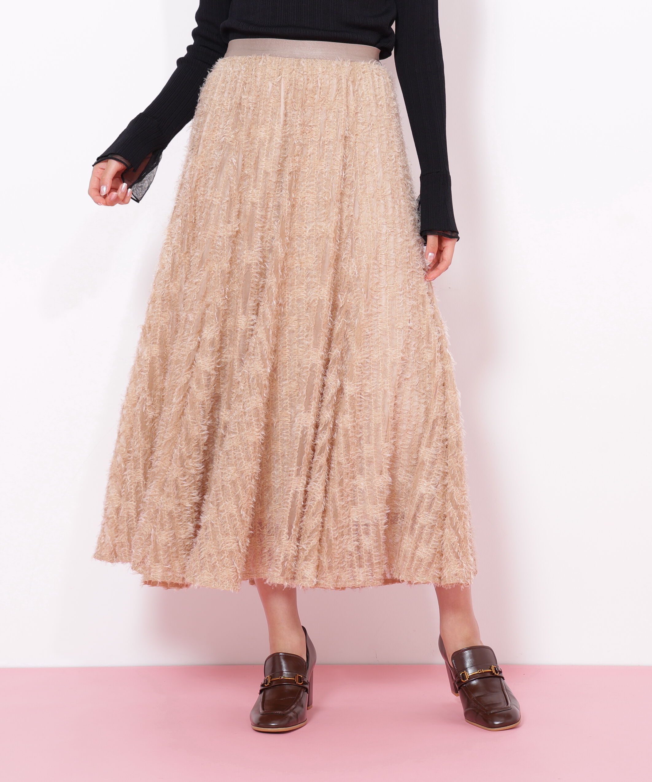  「フェザーテープチュールスカート」|スカート|