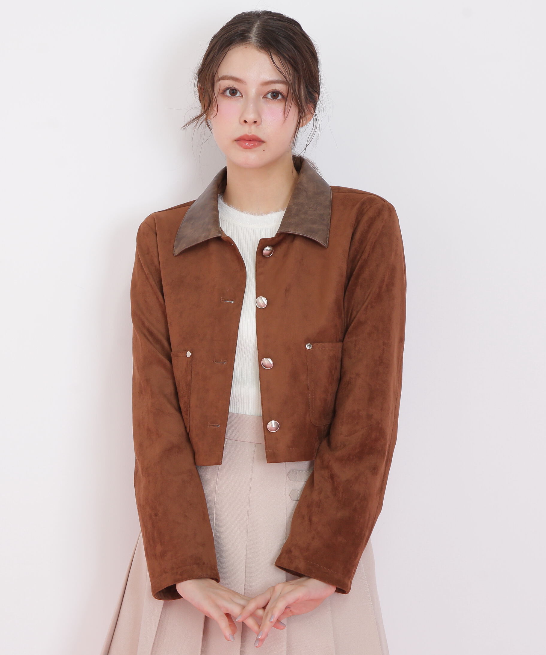  「フェイクスエード短丈ブルゾン」|その他|