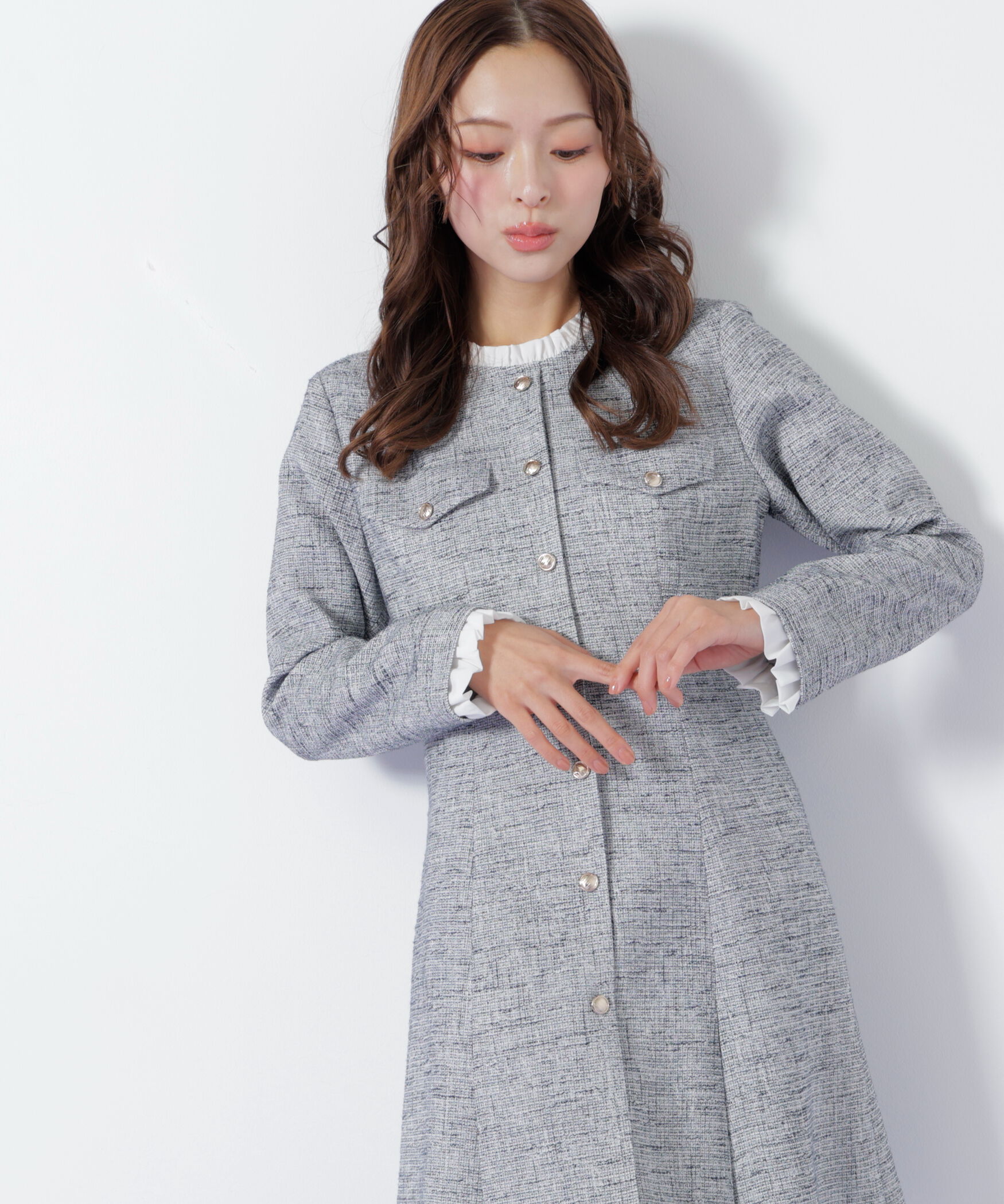  「ツィードミニワンピース」|ワンピース|