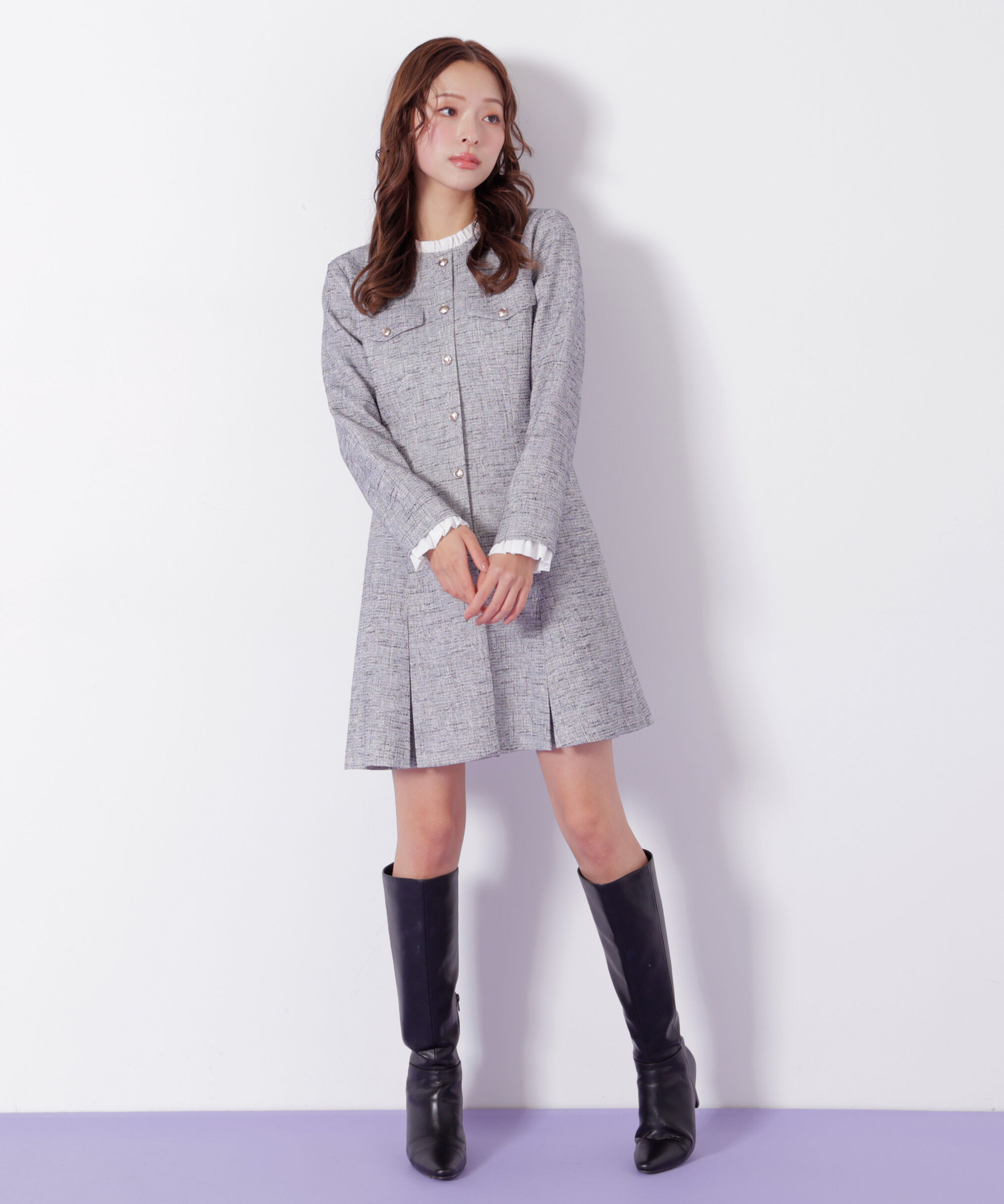  「ツィードミニワンピース」|ワンピース|