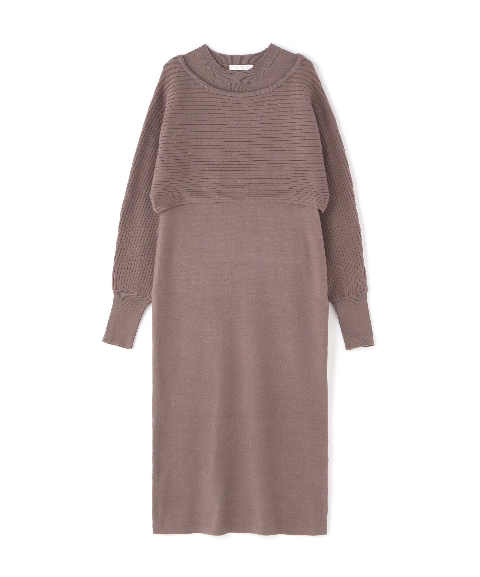 PROPORTION BODY DRESSING「ナローレイヤードニットワンピース」|ワンピース|