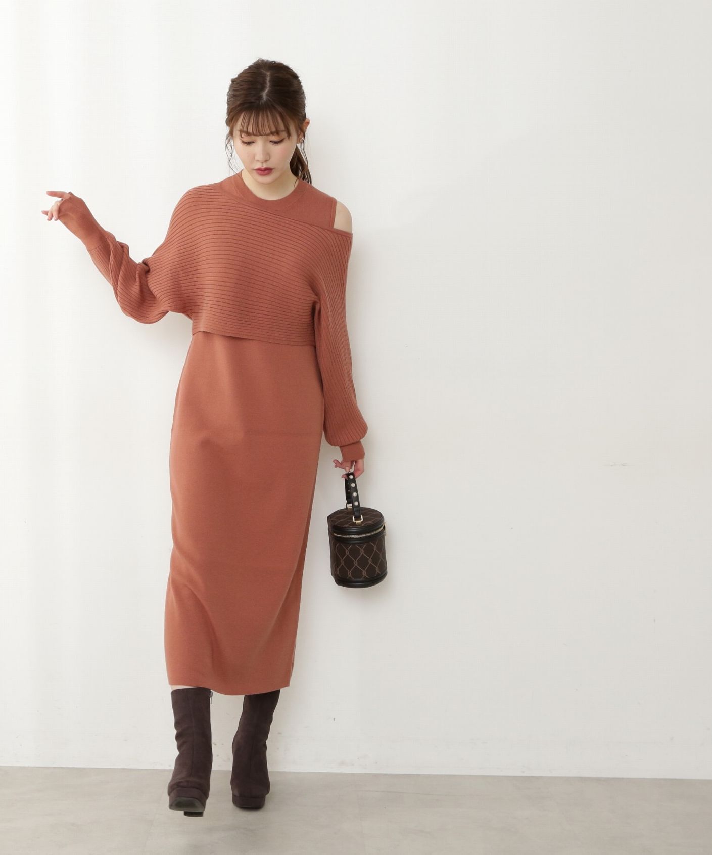 PROPORTION BODY DRESSING「ナローレイヤードニットワンピース」|ワンピース|