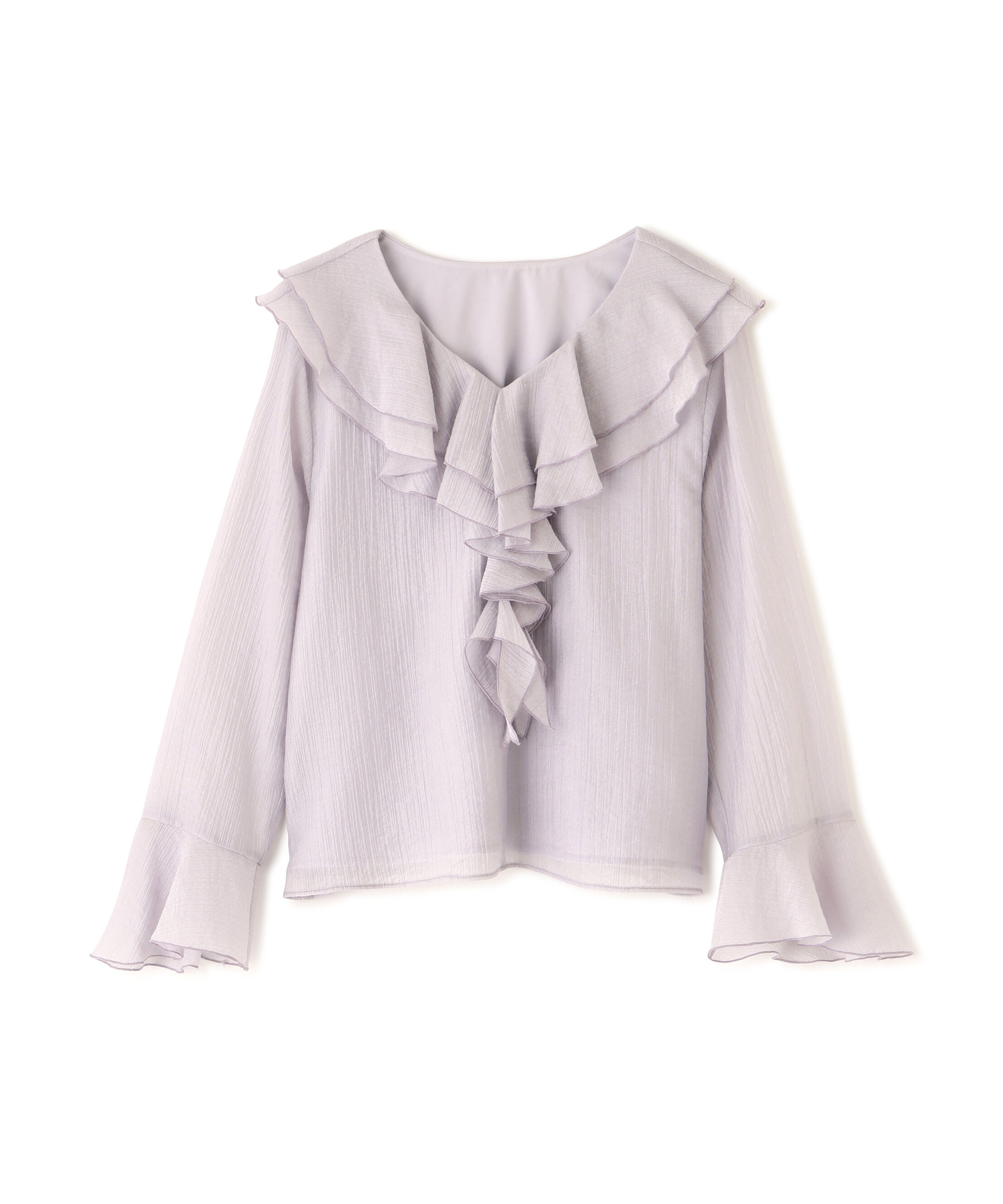 PROPORTION BODY DRESSING「シアー楊柳ラッフルブラウス　26SS」|シャツ・ブラウス|