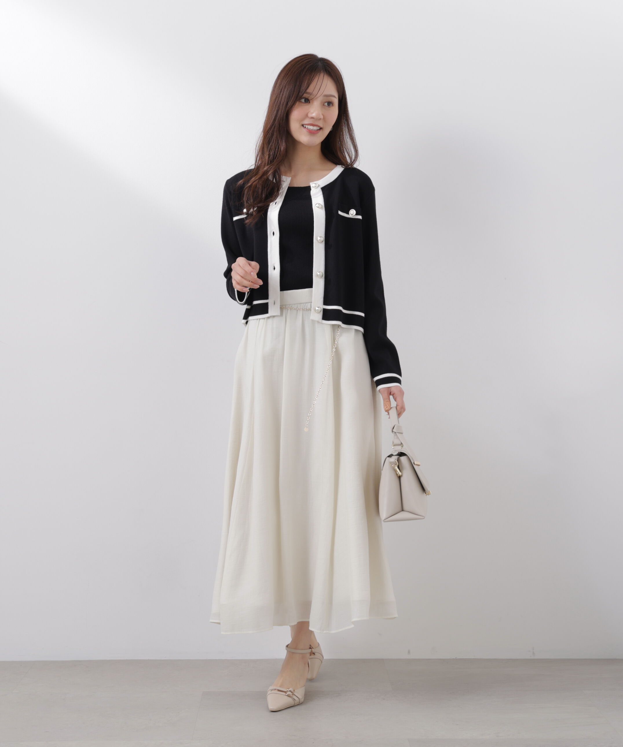 PROPORTION BODY DRESSING「バイカラーアンサンブル　26SS」|ニット・セーター|