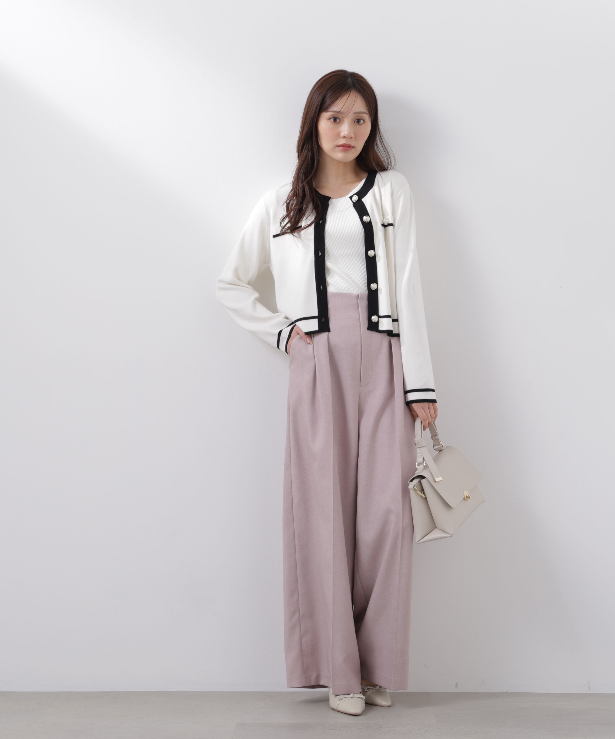 PROPORTION BODY DRESSING「バイカラーアンサンブル　26SS」|ニット・セーター|