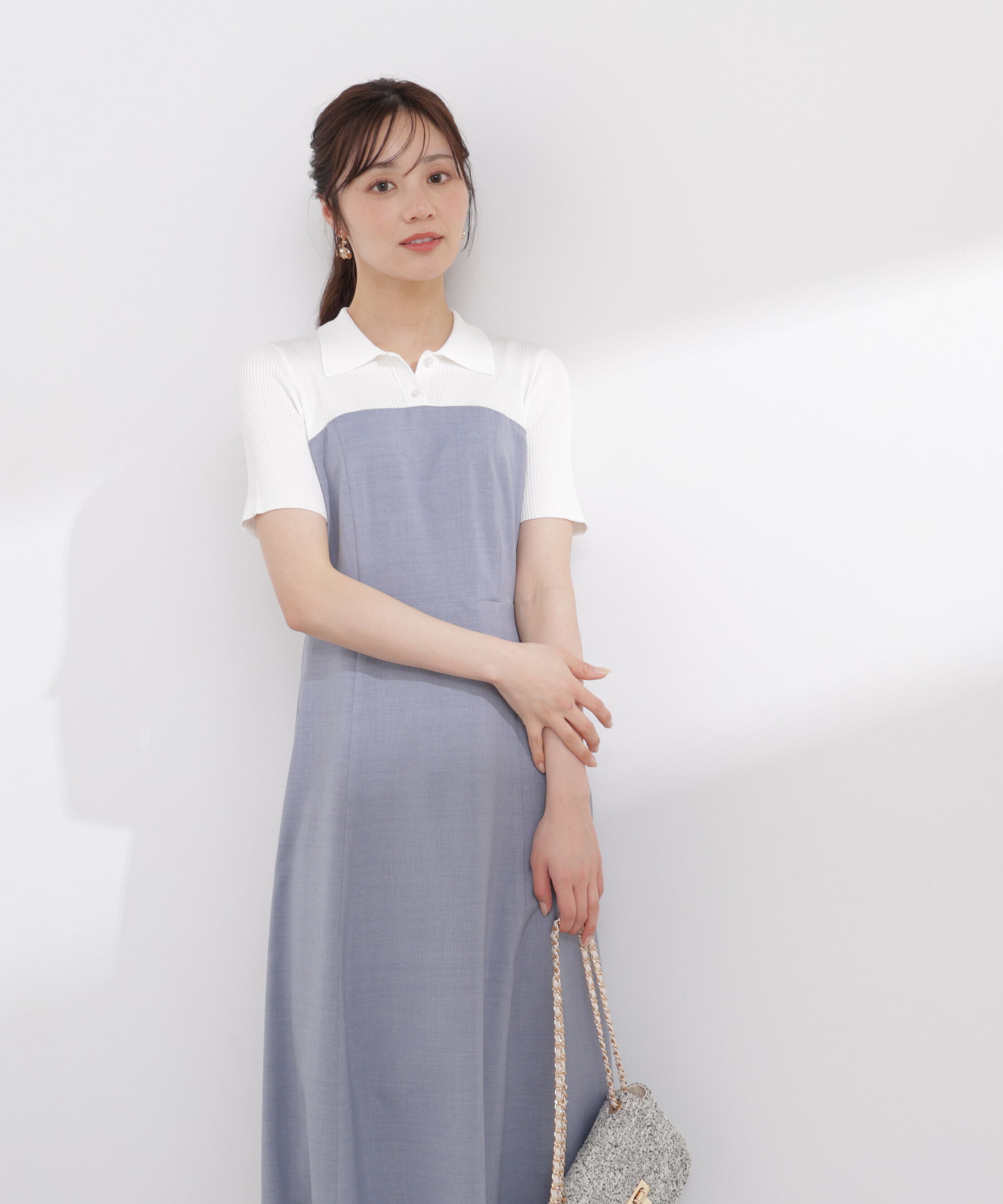 PROPORTION BODY DRESSING「ポロカラードッキングワンピース 26SS」|ワンピース|