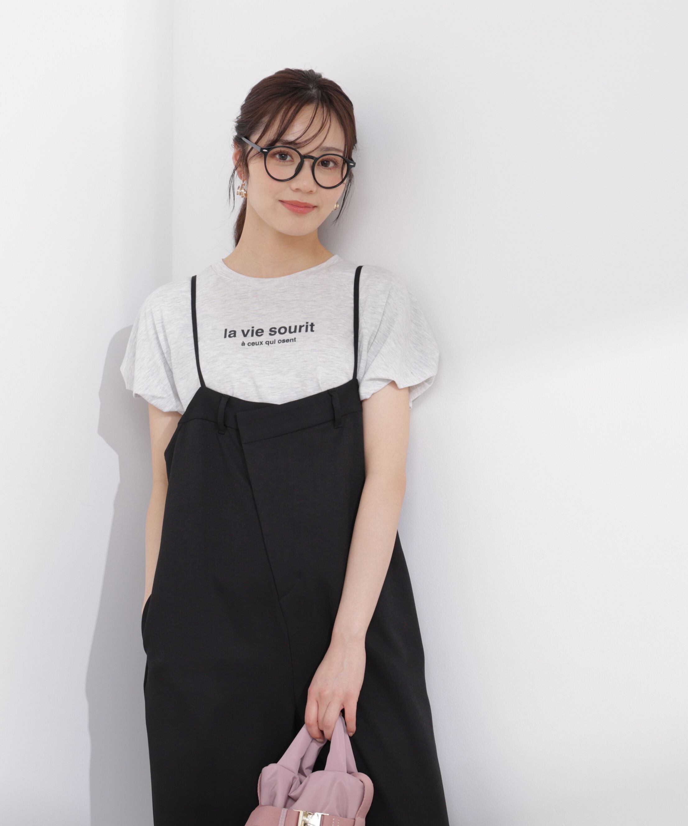 PROPORTION BODY DRESSING「〈a/mie〉バックタックサロペット 26SS」|ワンピース|