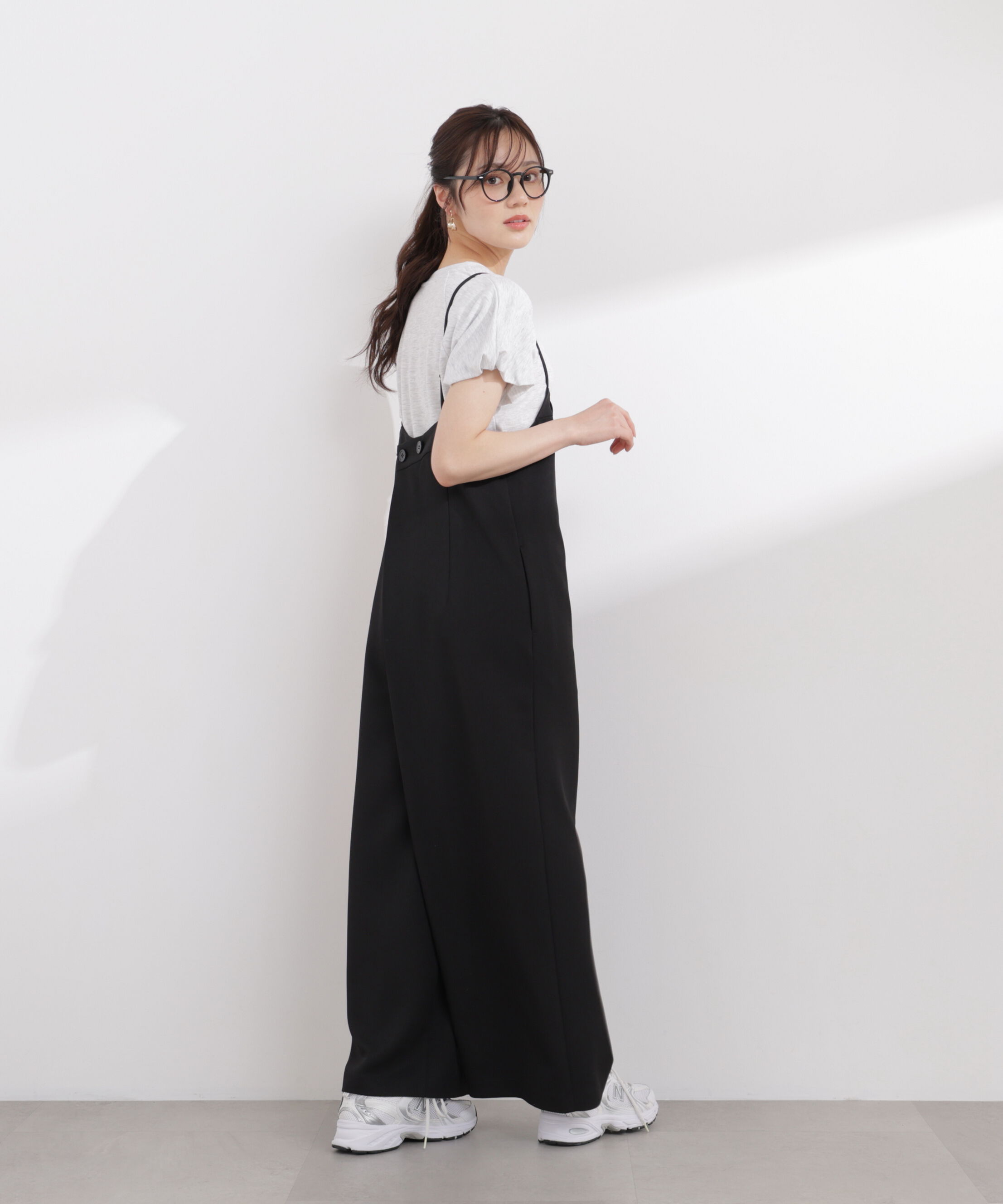 PROPORTION BODY DRESSING「〈a/mie〉バックタックサロペット 26SS」|ワンピース|