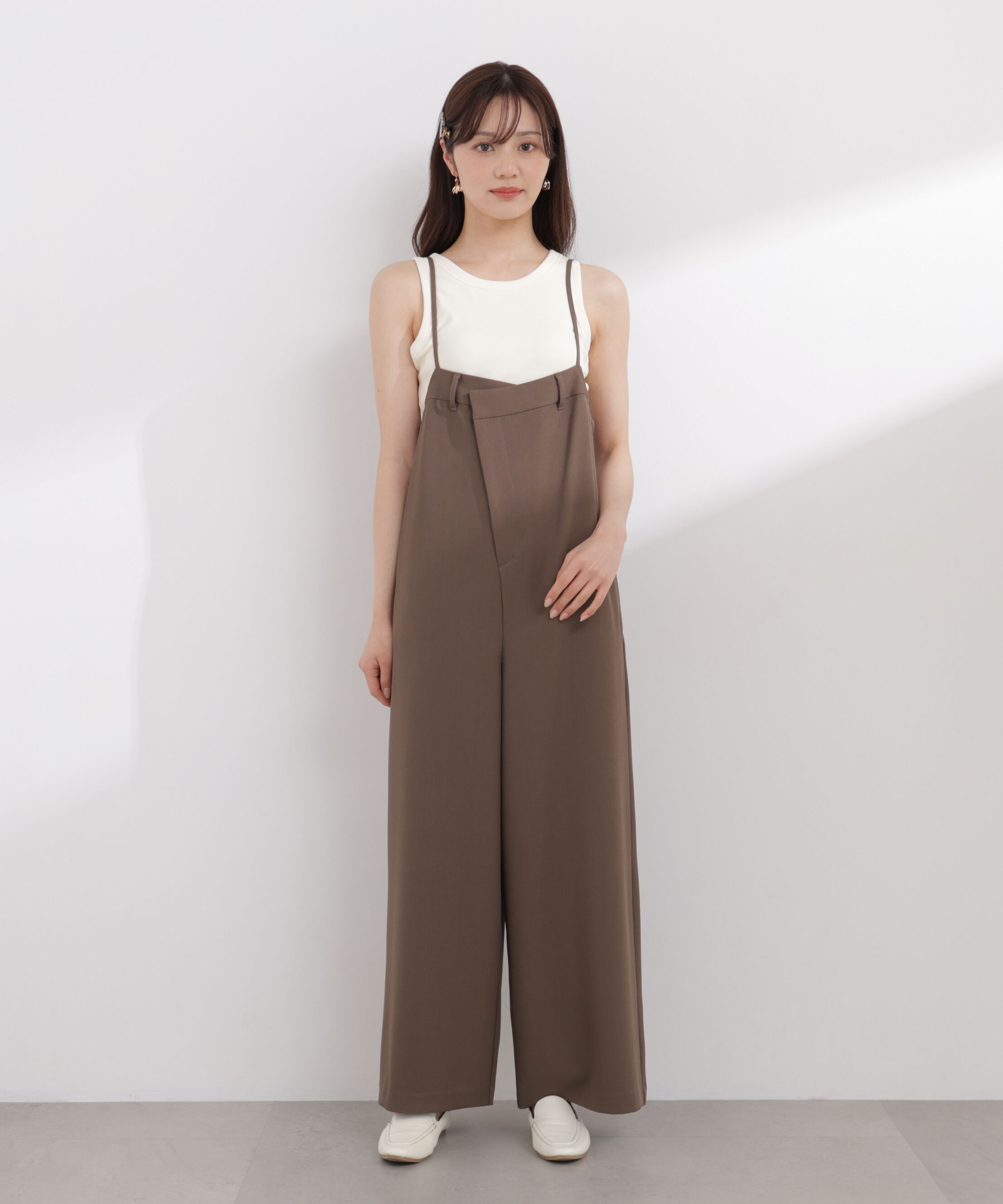 PROPORTION BODY DRESSING「〈a/mie〉バックタックサロペット 26SS」|ワンピース|
