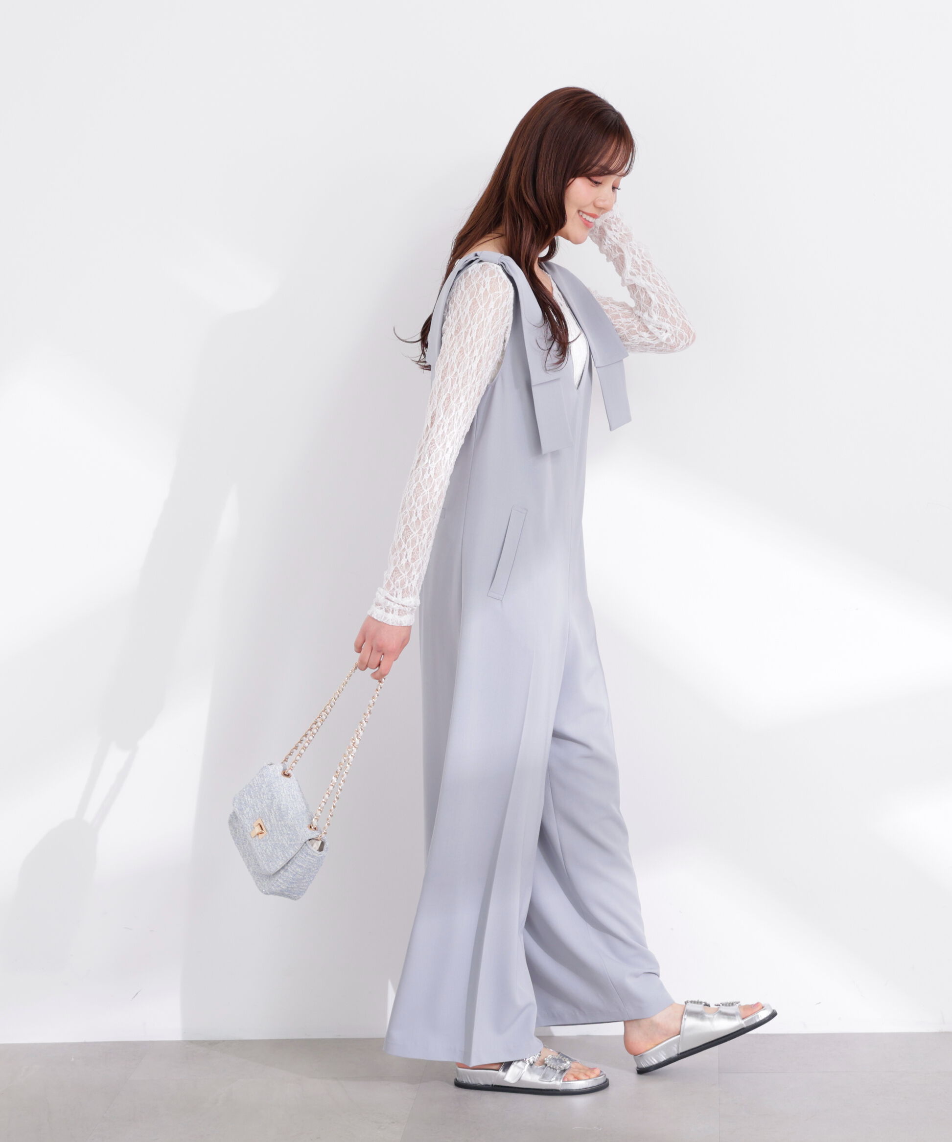 PROPORTION BODY DRESSING「リボン付きオールインワン 26SS」|ワンピース|