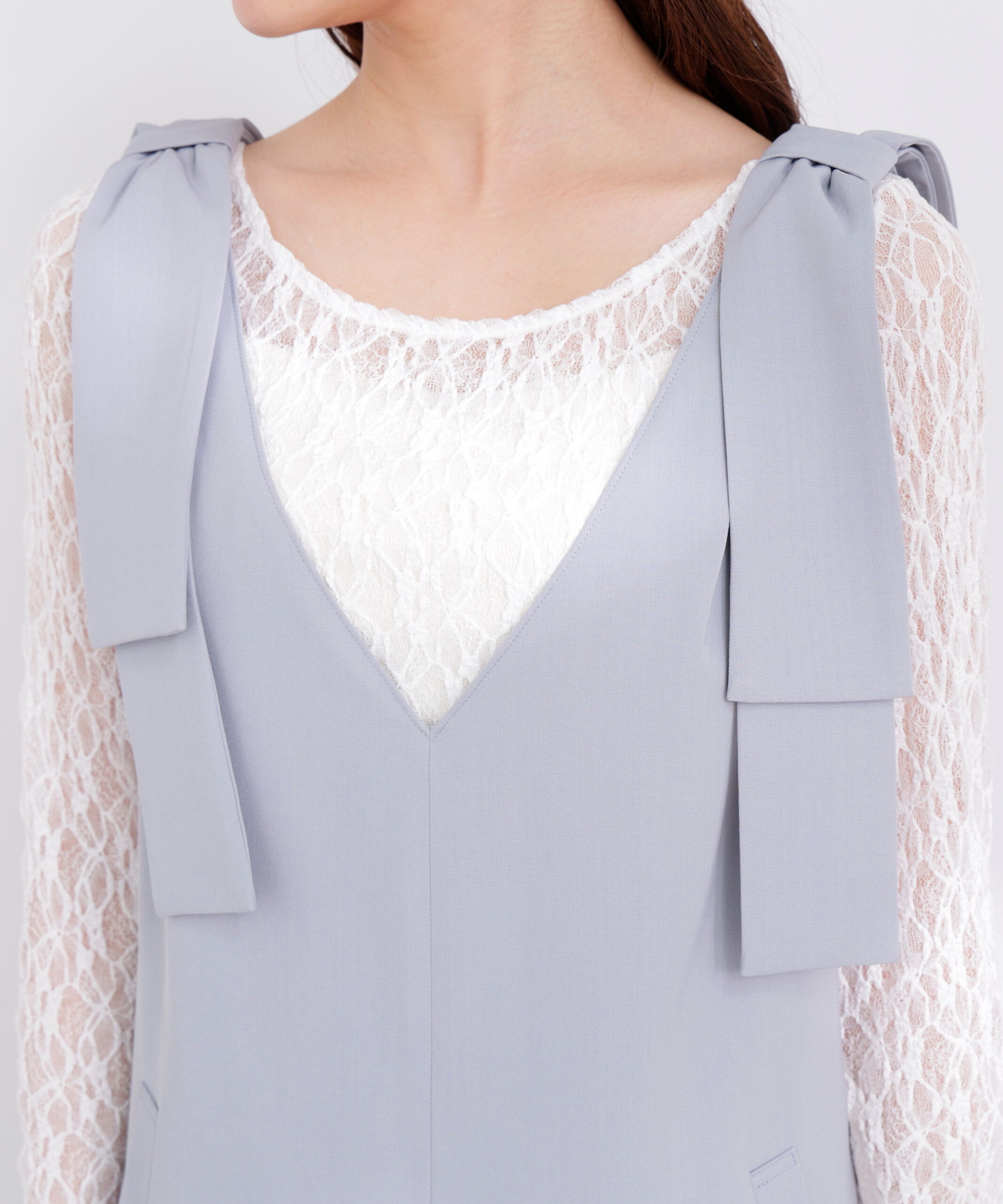 PROPORTION BODY DRESSING「リボン付きオールインワン 26SS」|ワンピース|