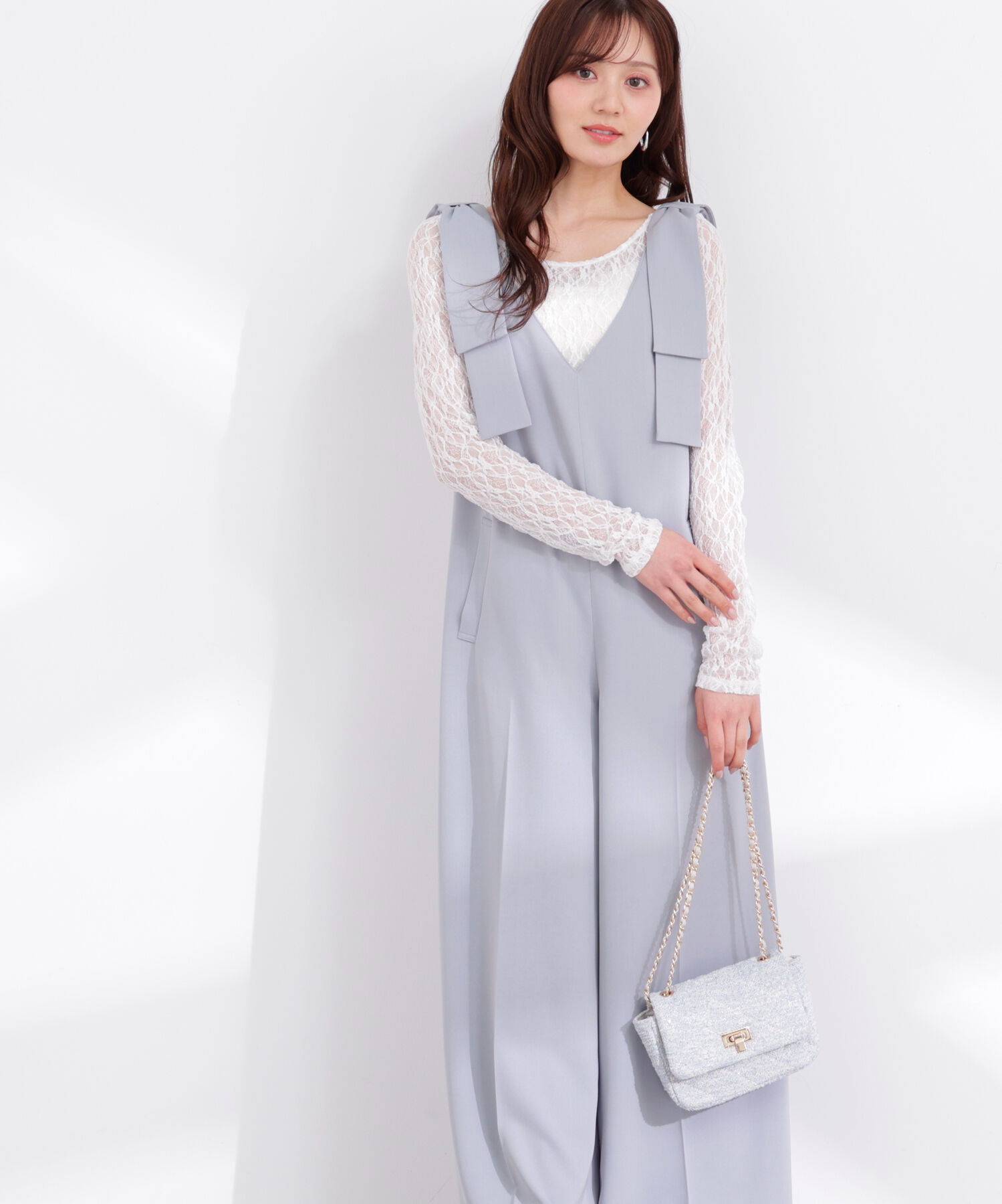 PROPORTION BODY DRESSING「リボン付きオールインワン 26SS」|ワンピース|