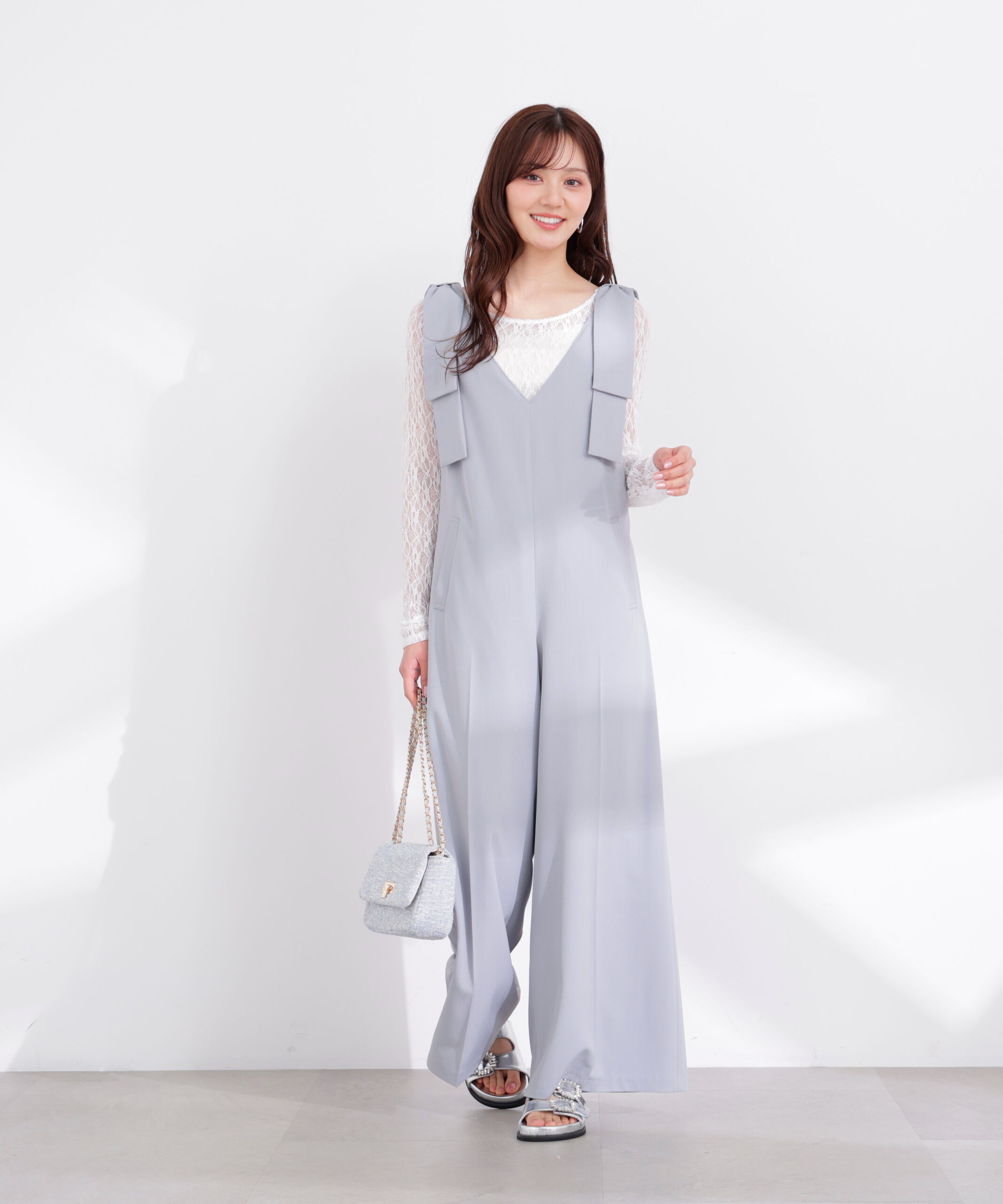 PROPORTION BODY DRESSING「リボン付きオールインワン 26SS」|ワンピース|