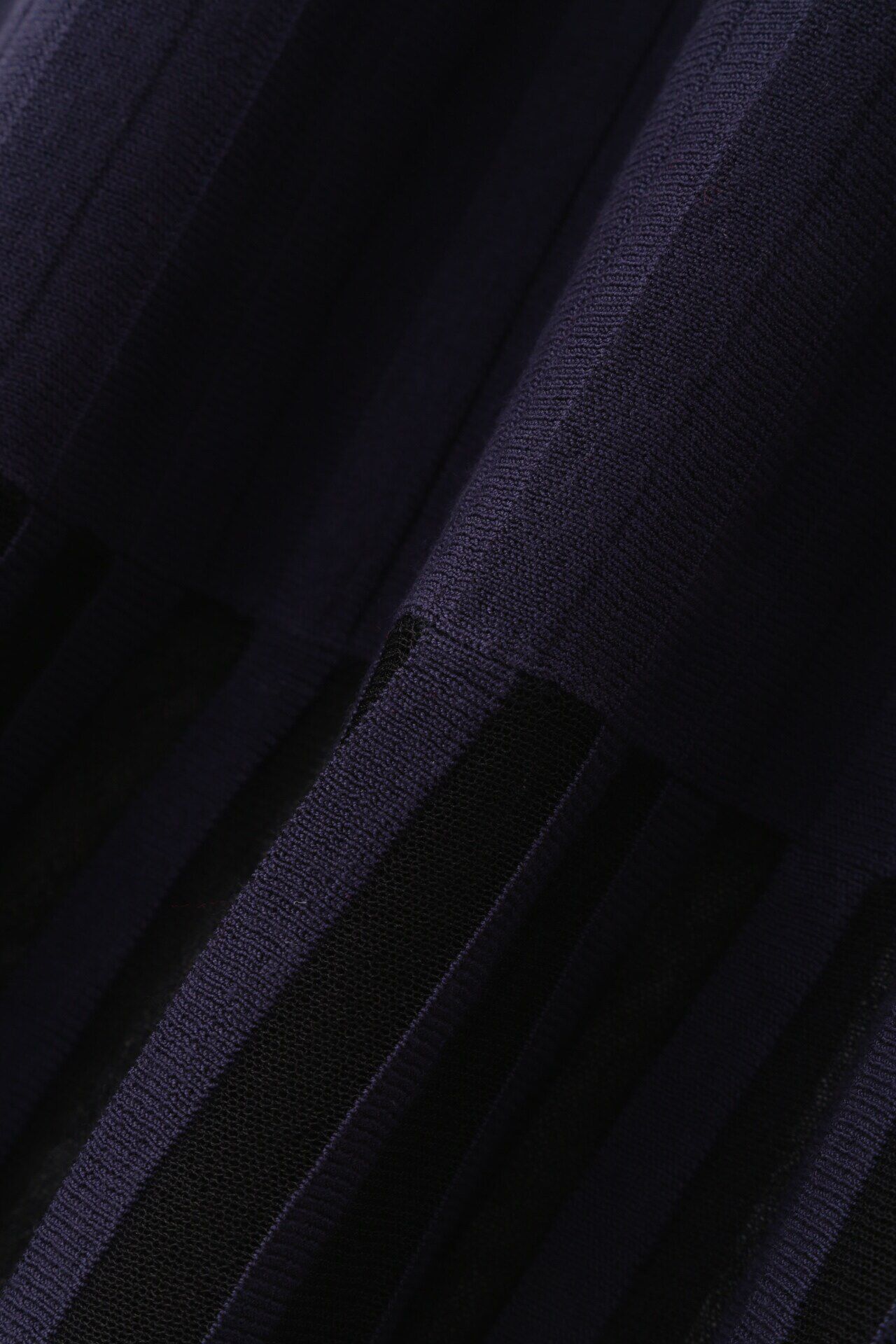  「◆シアーコンビフレアーニットワンピース」|ワンピース|