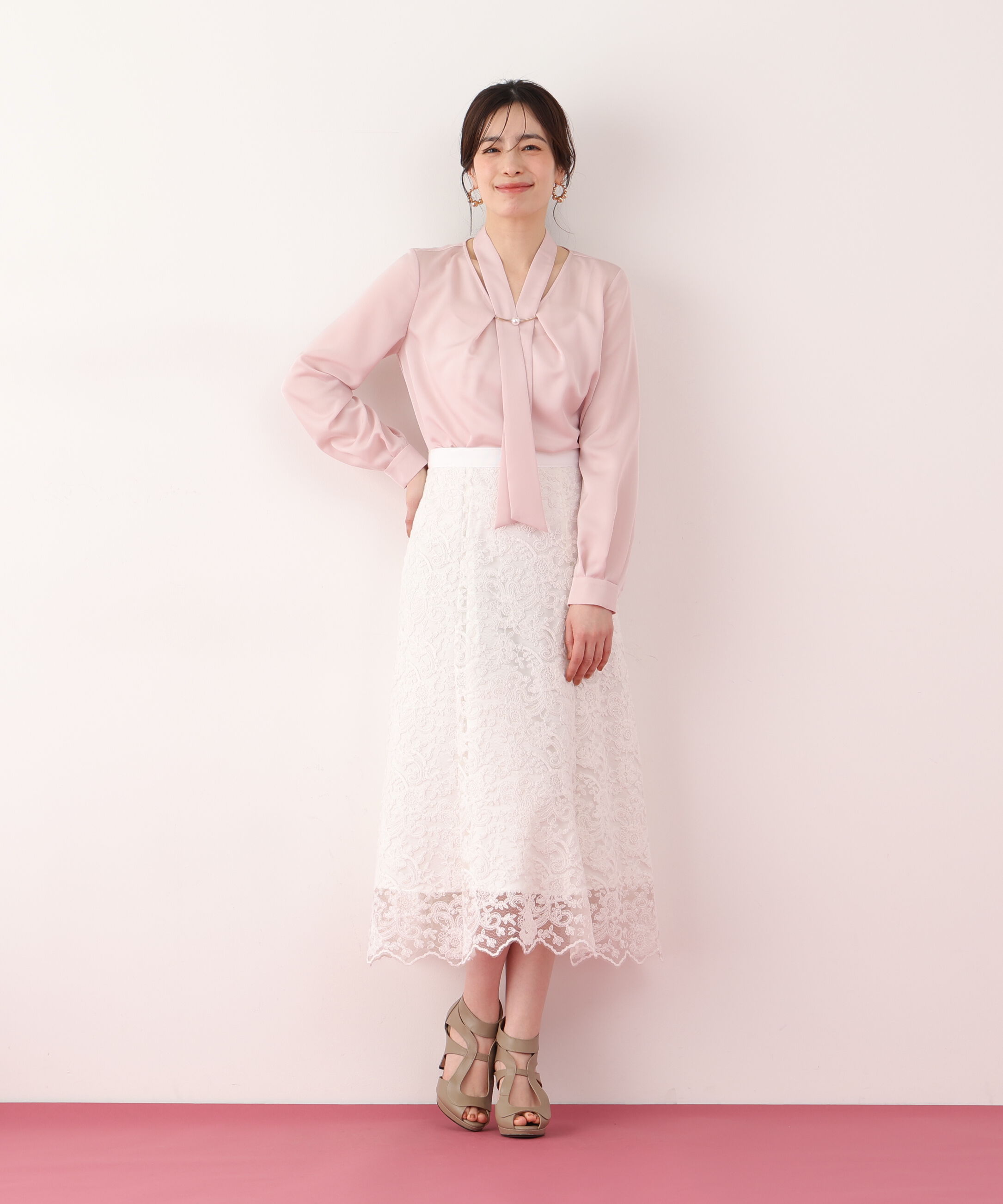  「スカラレースフレアスカート」|スカート|