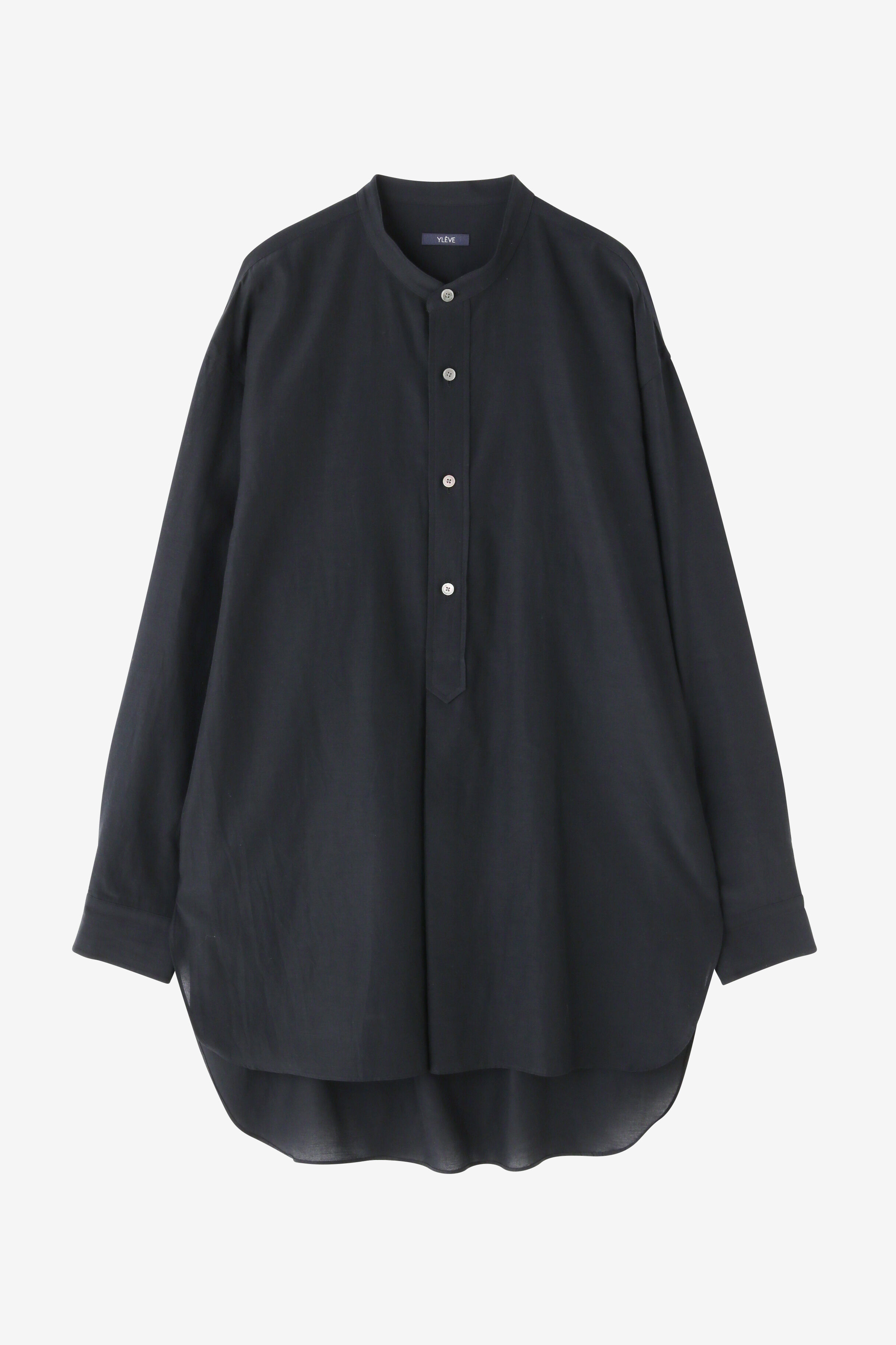 YLEVE 「YLEVE / CUPRA COTTON TENCEL LAWN P/O SH」|シャツ・ブラウス|ブラック