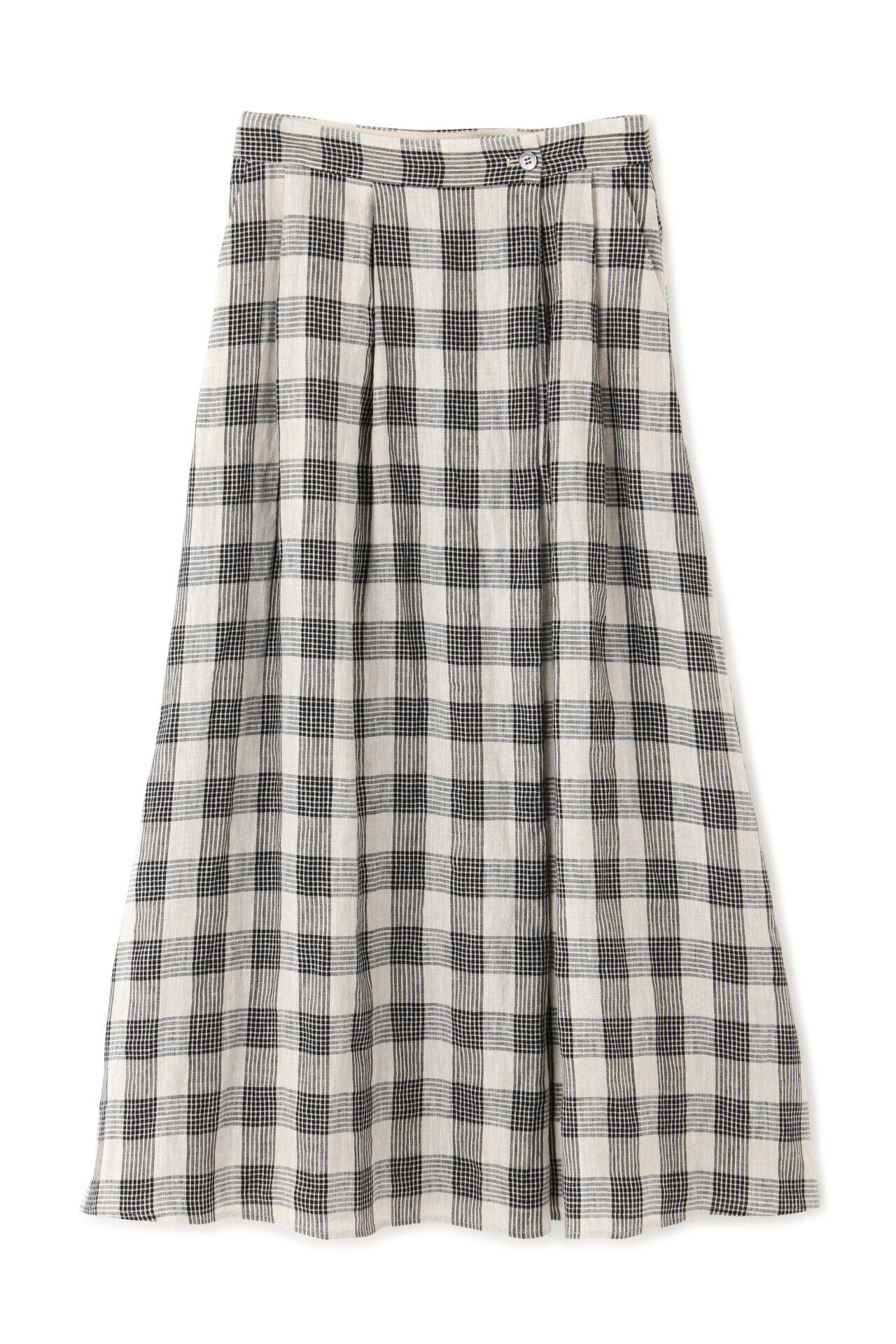  「◆麻チェックボリュームスカート」|スカート|