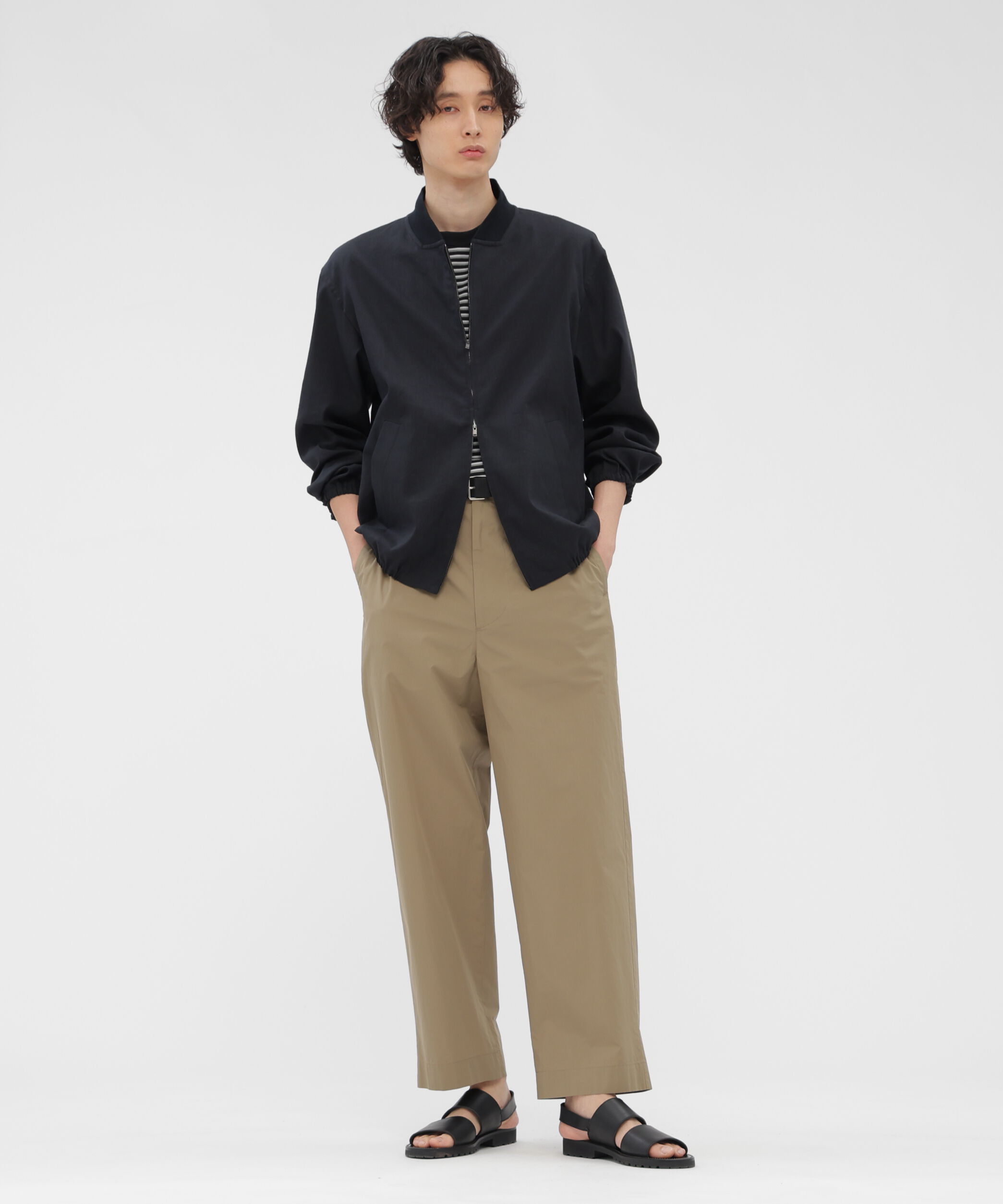 MARGARET HOWELL「COTTON LINEN STRIPE TOP」|Tシャツ・カットソー|