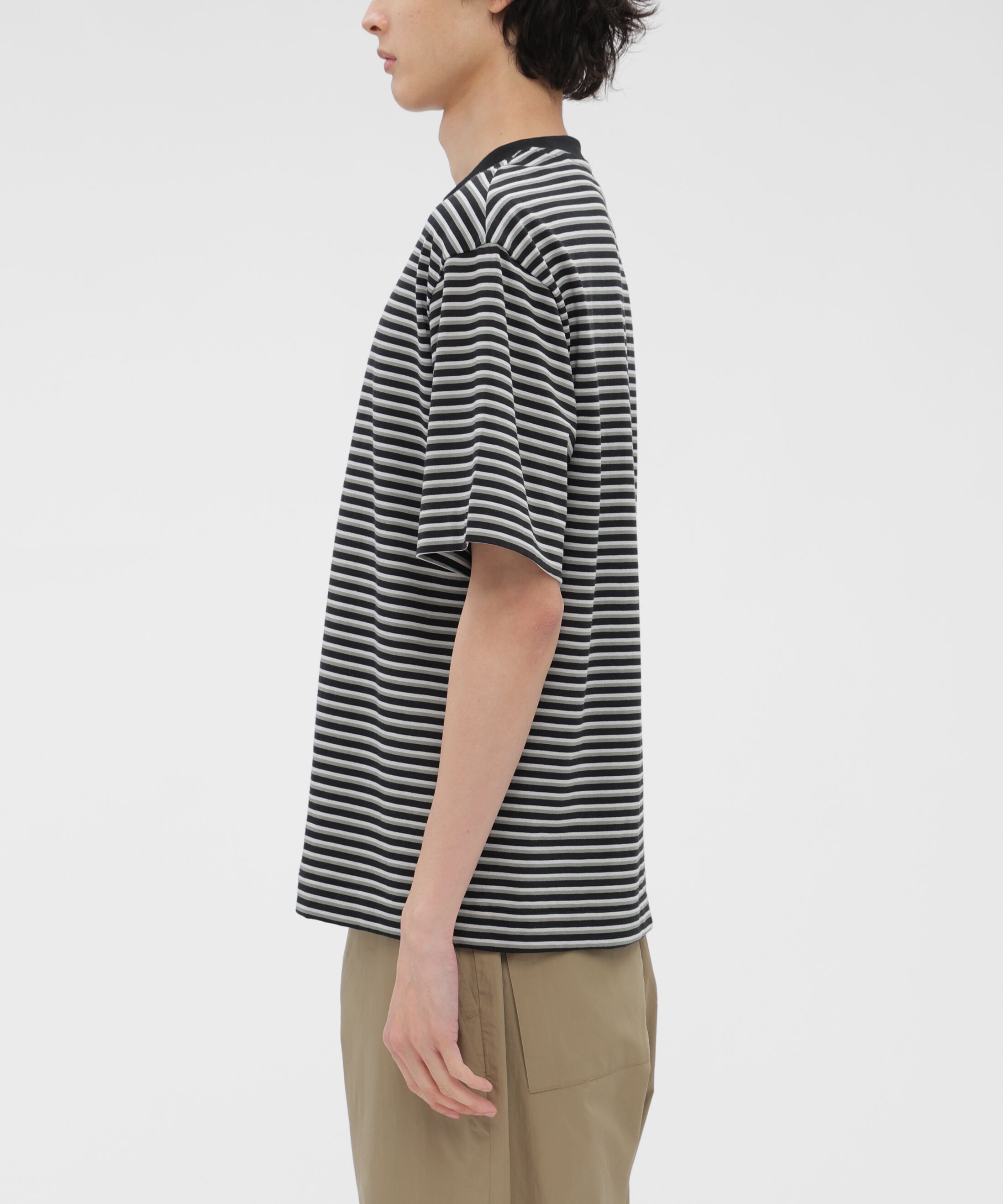 MARGARET HOWELL「COTTON LINEN STRIPE TOP」|Tシャツ・カットソー|