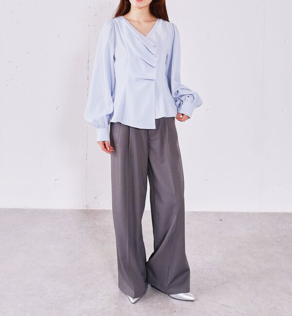 archives「【ＯＮかわ】ベルト付きタックワイドスラックス」|チノ|