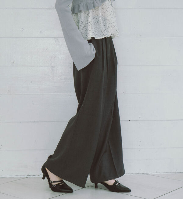 archives「【ＯＮかわ】ベルト付きタックワイドスラックス」|チノ|