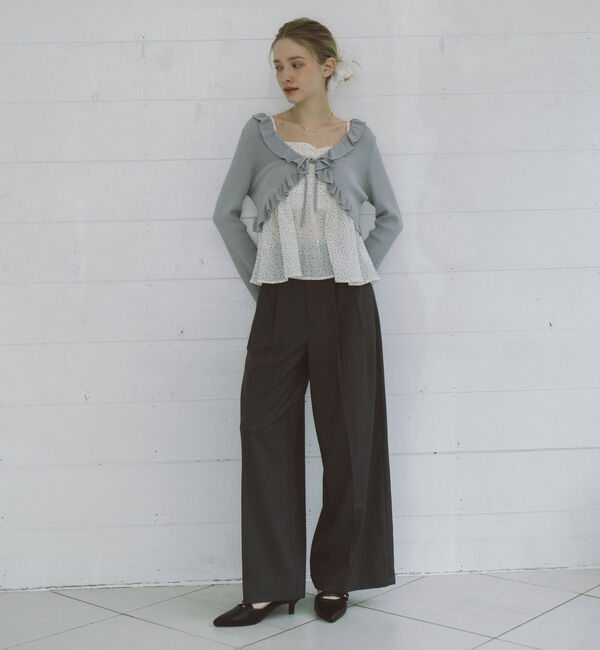 archives「【ＯＮかわ】ベルト付きタックワイドスラックス」|チノ|