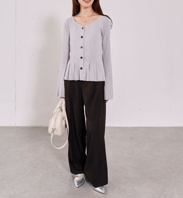 archives「【ＯＮかわ】ベルト付きタックワイドスラックス」|チノ|