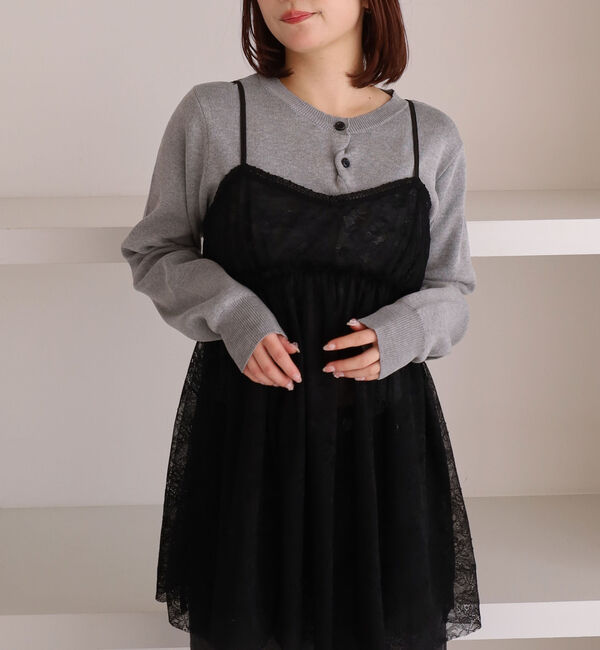 archives「レースギャザーキャミチュニック」|シャツ・ブラウス|