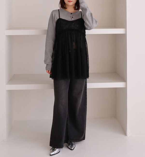 archives「レースギャザーキャミチュニック」|シャツ・ブラウス|