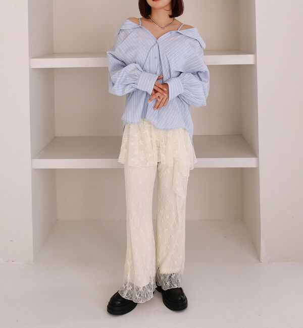 archives「２ｗａｙストライプシャツ」|シャツ・ブラウス|