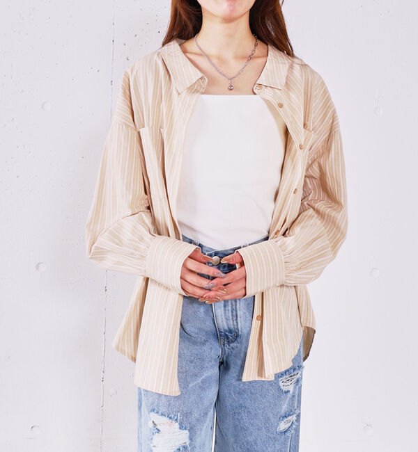 archives「２ｗａｙストライプシャツ」|シャツ・ブラウス|