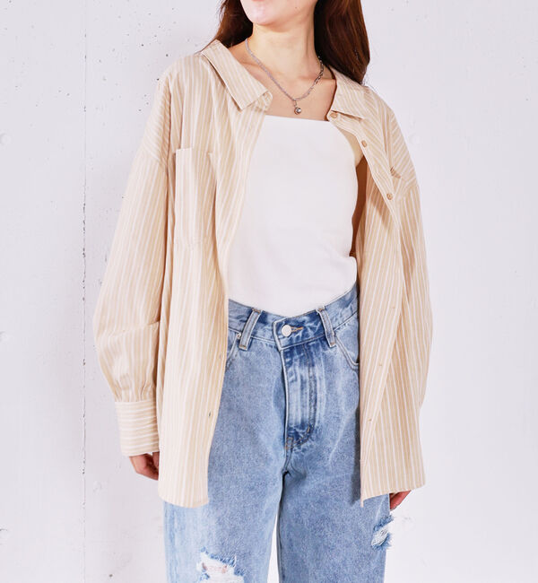 archives「２ｗａｙストライプシャツ」|シャツ・ブラウス|