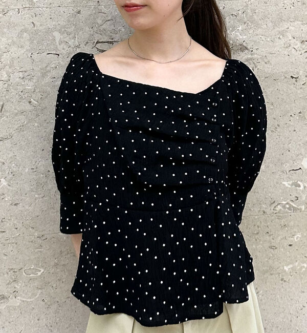 archives「ボタンタックドットＢＬ　５Ｓ」|シャツ・ブラウス|BLACK