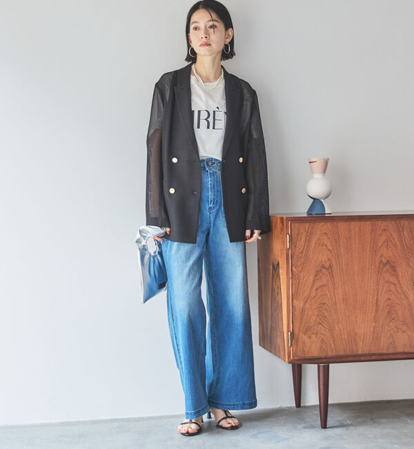 Doux archives「メッシュテーラードダブルジャケット」|テーラードジャケット|