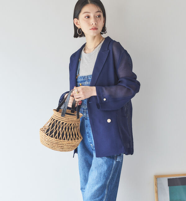 Doux archives「メッシュテーラードダブルジャケット」|テーラードジャケット|